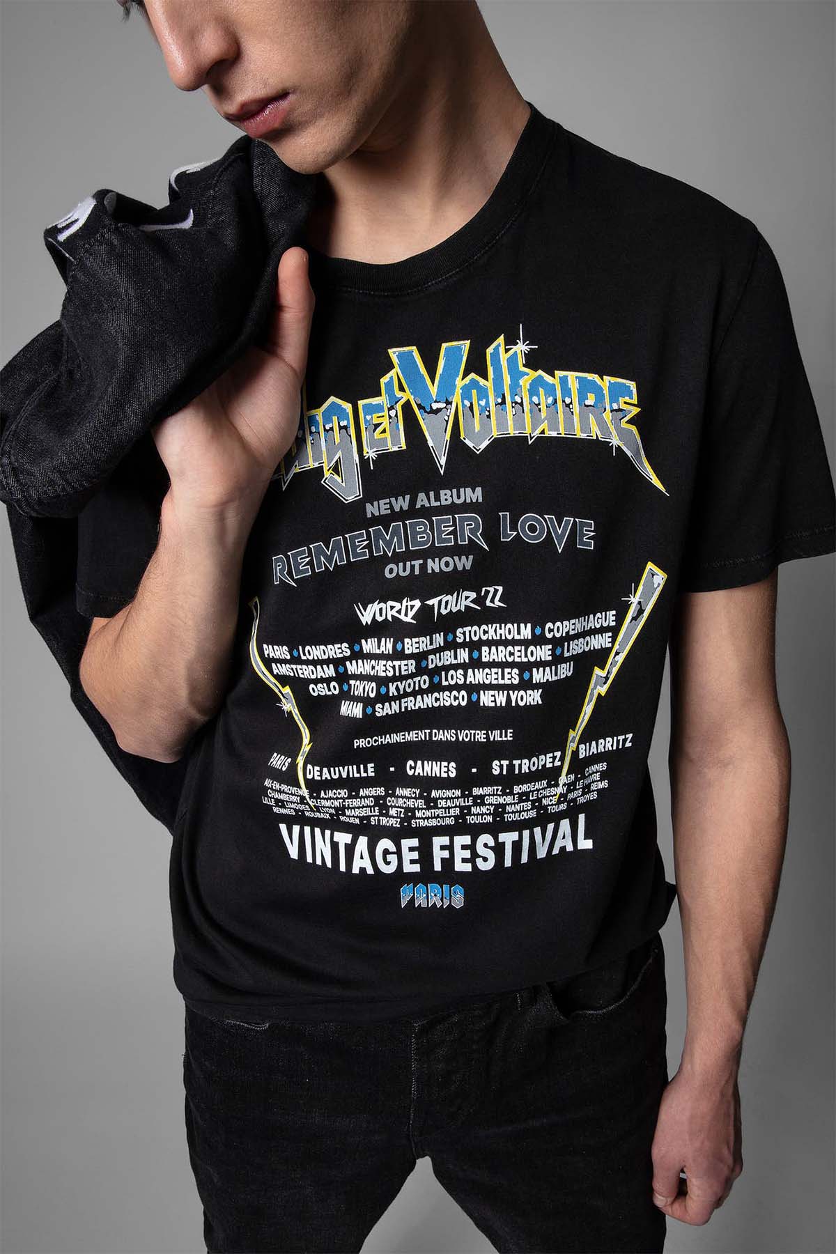 Zadig & Voltaire Yuvarlak Yaka Baskılı T-shirt-Libas Trendy Fashion Store