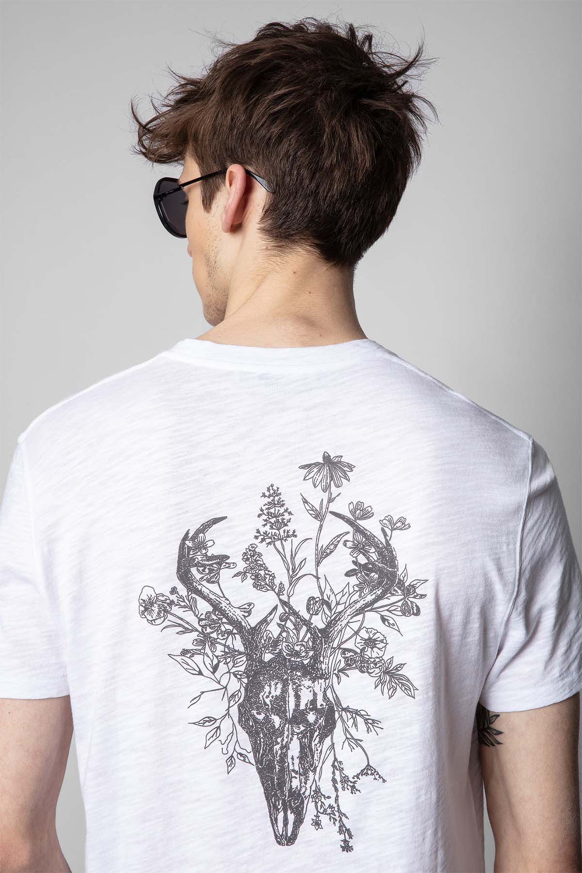 Zadig & Voltaire Yuvarlak Yaka Sırtta Baskılı T-shirt-Libas Trendy Fashion Store