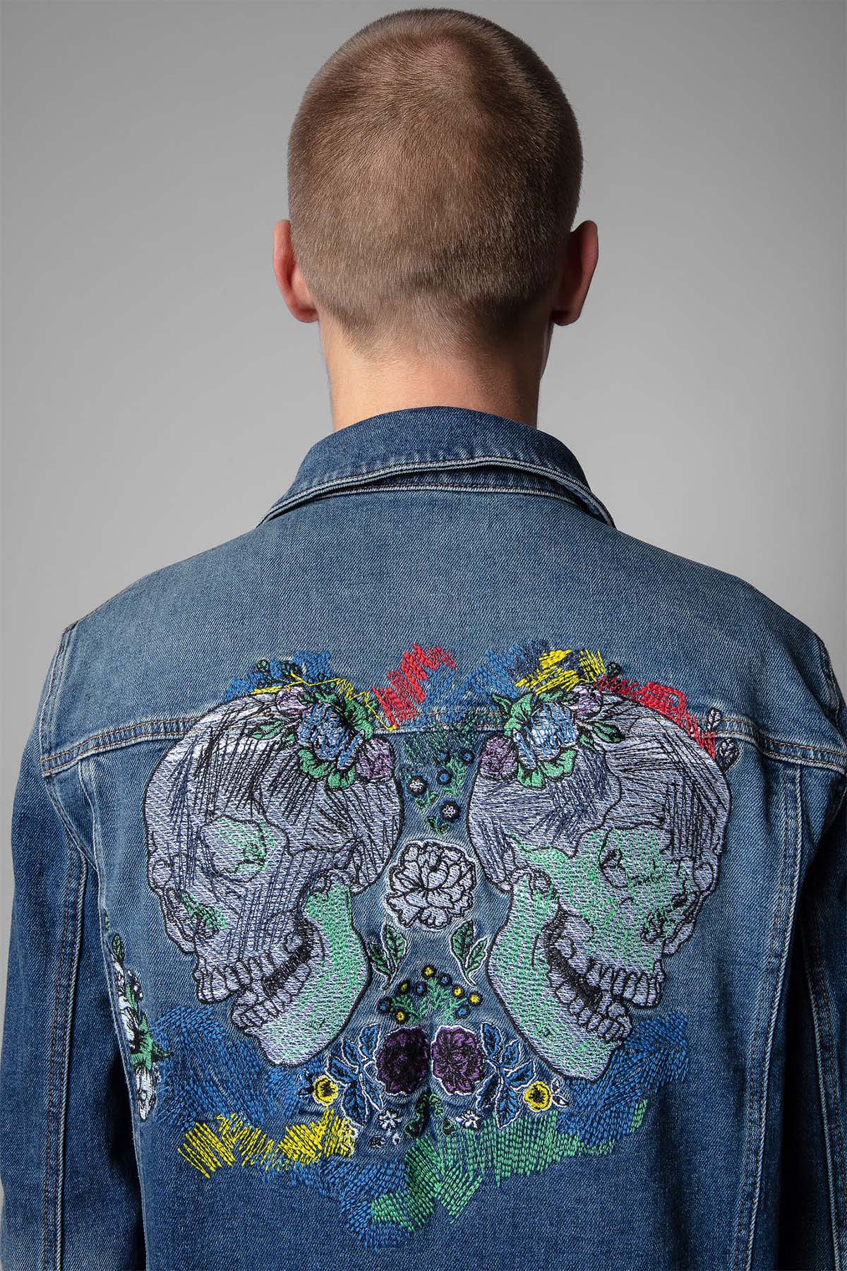 Zadig & Voltaire Sırtta Nakış Desenli Denim Ceket-Libas Trendy Fashion Store
