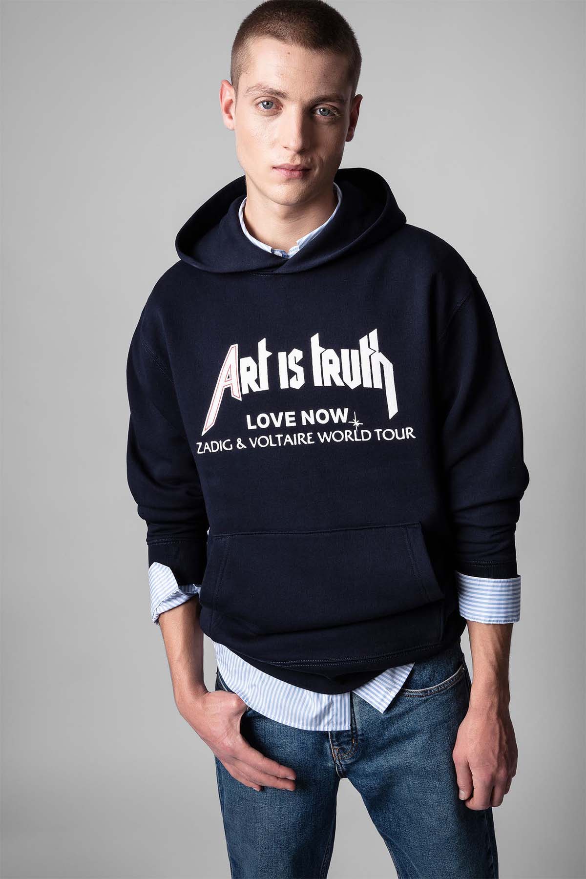 Zadig & Voltaire Sırtta Logo Baskılı Kapüşonlu Sweatshirt-Libas Trendy Fashion Store
