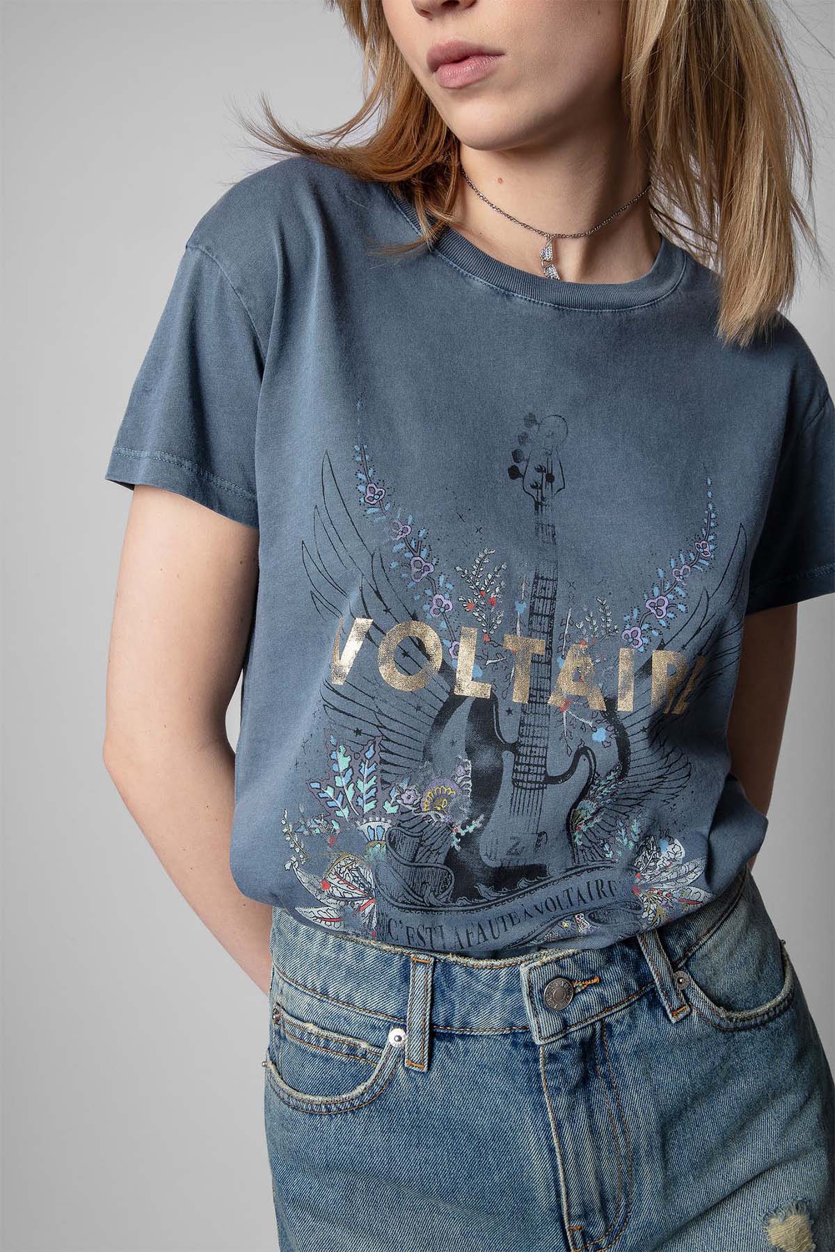 Zadig & Voltaire Yuvarlak Yaka Baskılı T-shirt-Libas Trendy Fashion Store