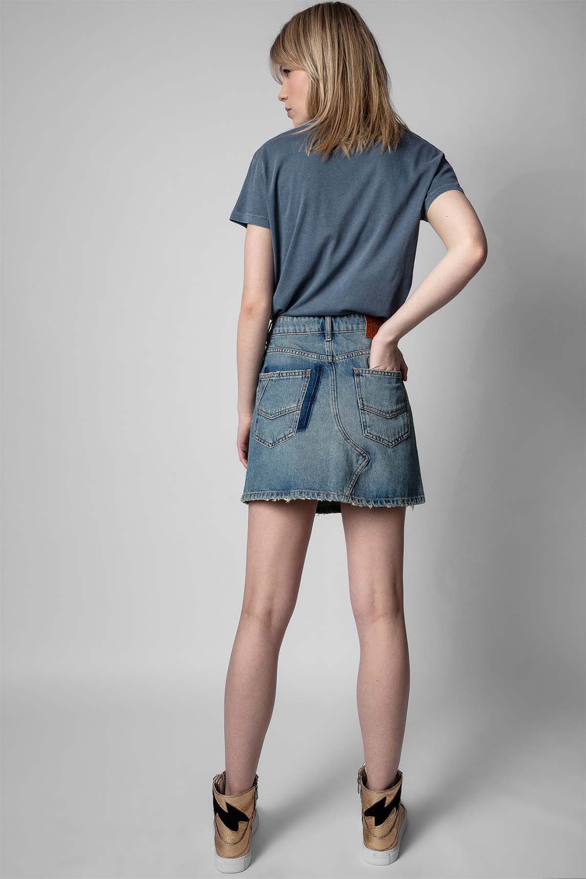 Zadig & Voltaire Yuvarlak Yaka Baskılı T-shirt-Libas Trendy Fashion Store