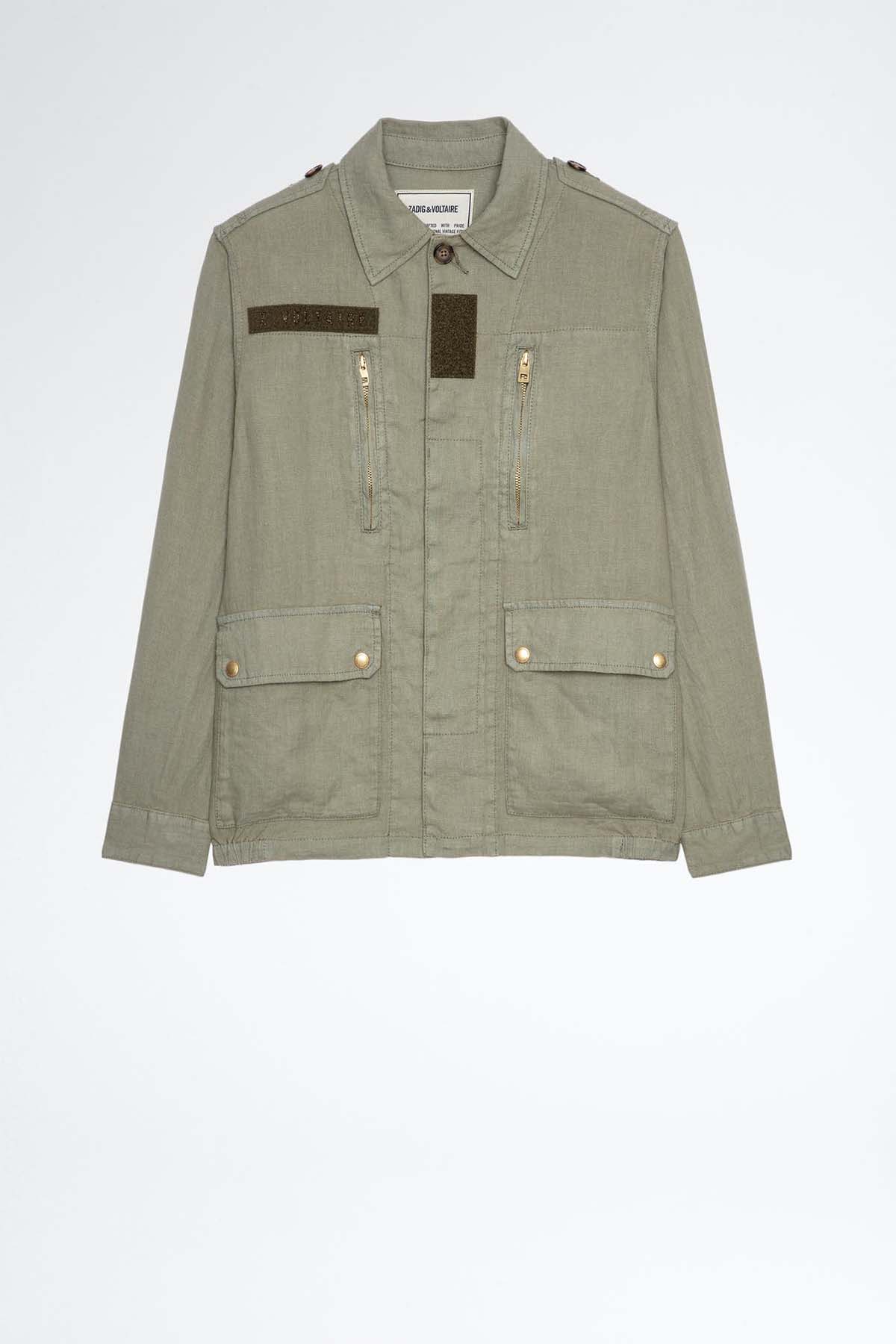 Zadig & Voltaire Sırtta Nakış Logolu Keten Ceket-Libas Trendy Fashion Store