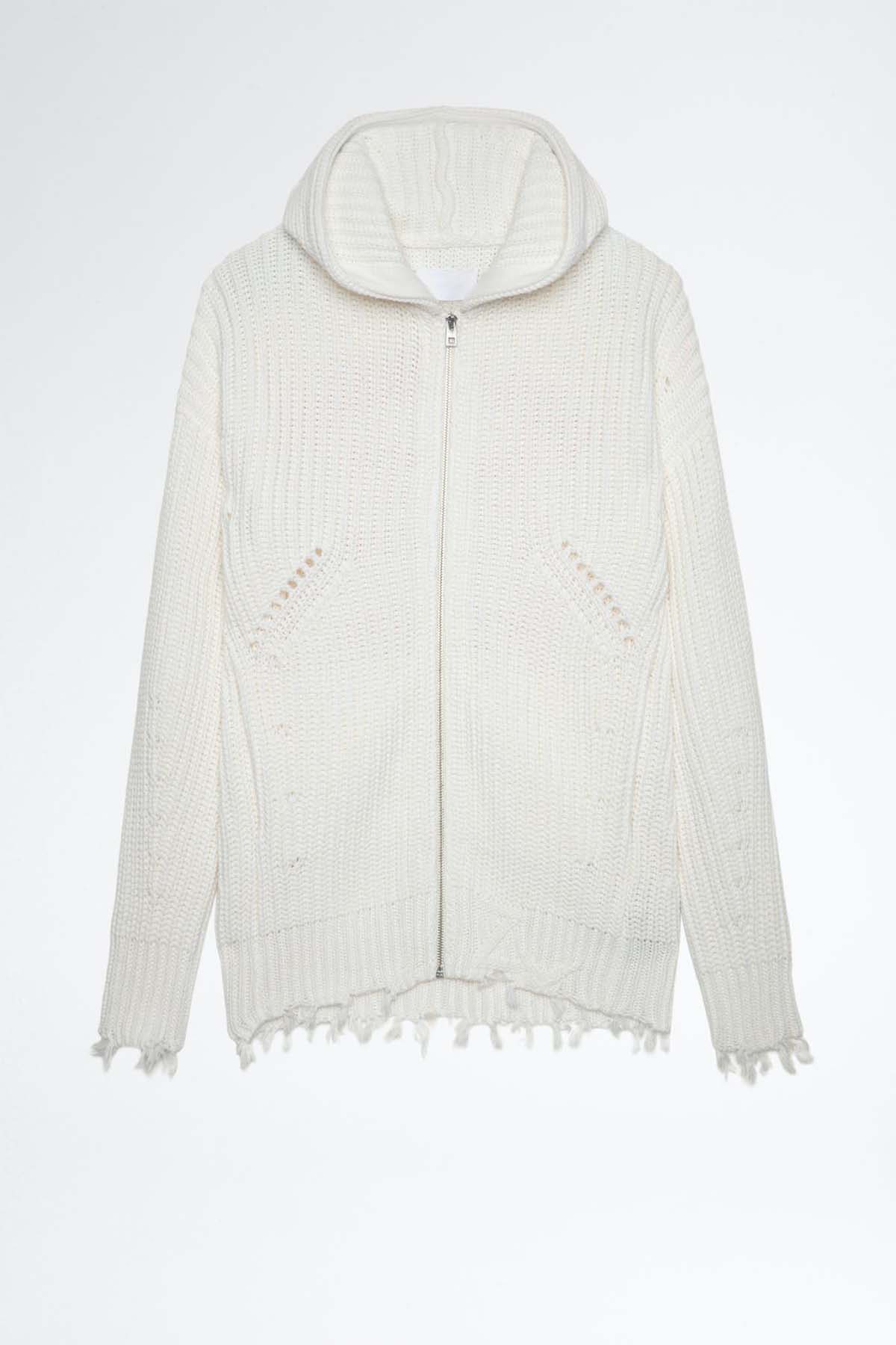 Zadig & Voltaire Geniş Kesim Kapüşonlu Örgü Sweatshirt Ceket-Libas Trendy Fashion Store