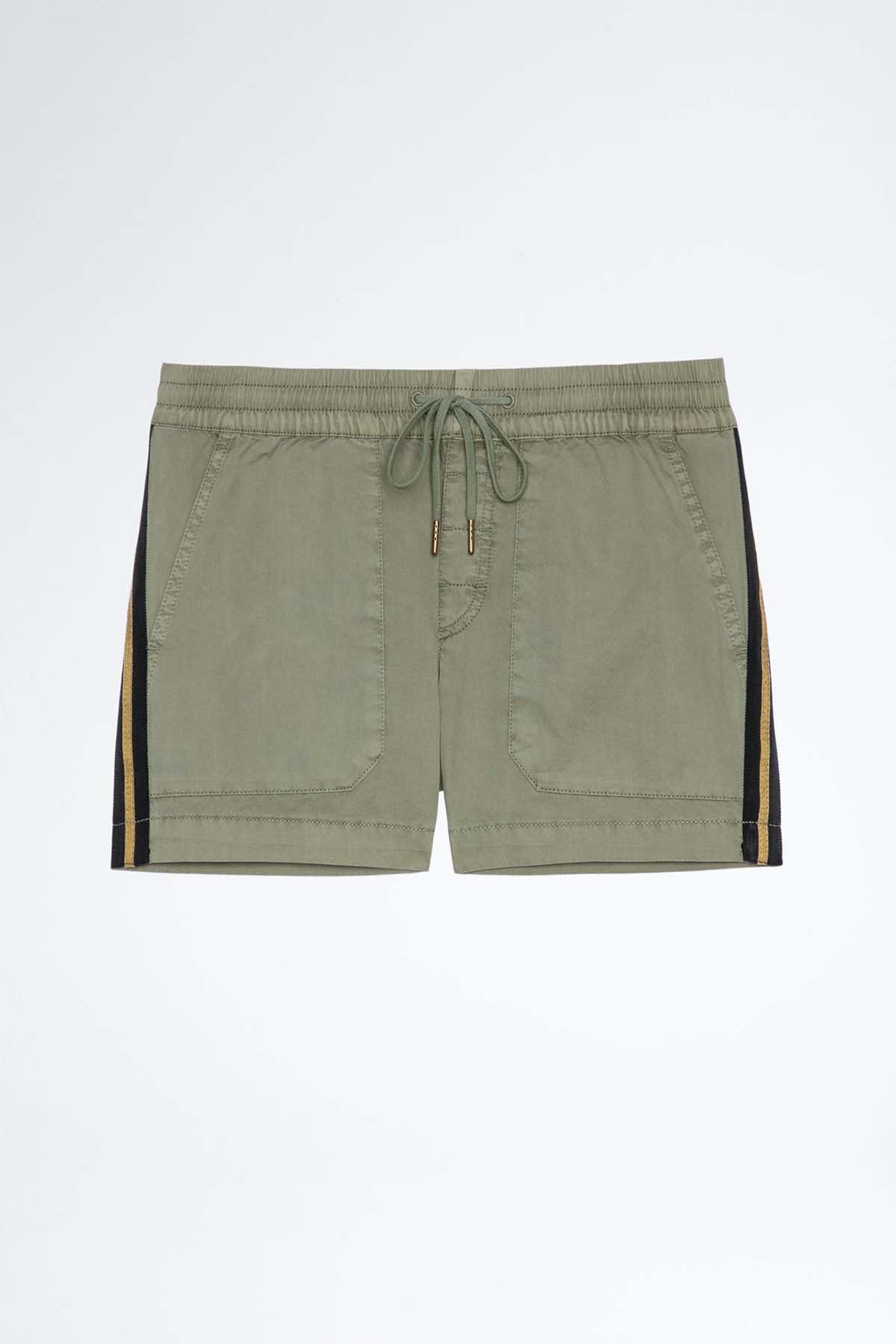 Zadig & Voltaire Beli Lastikli Şeritli Şort-Libas Trendy Fashion Store