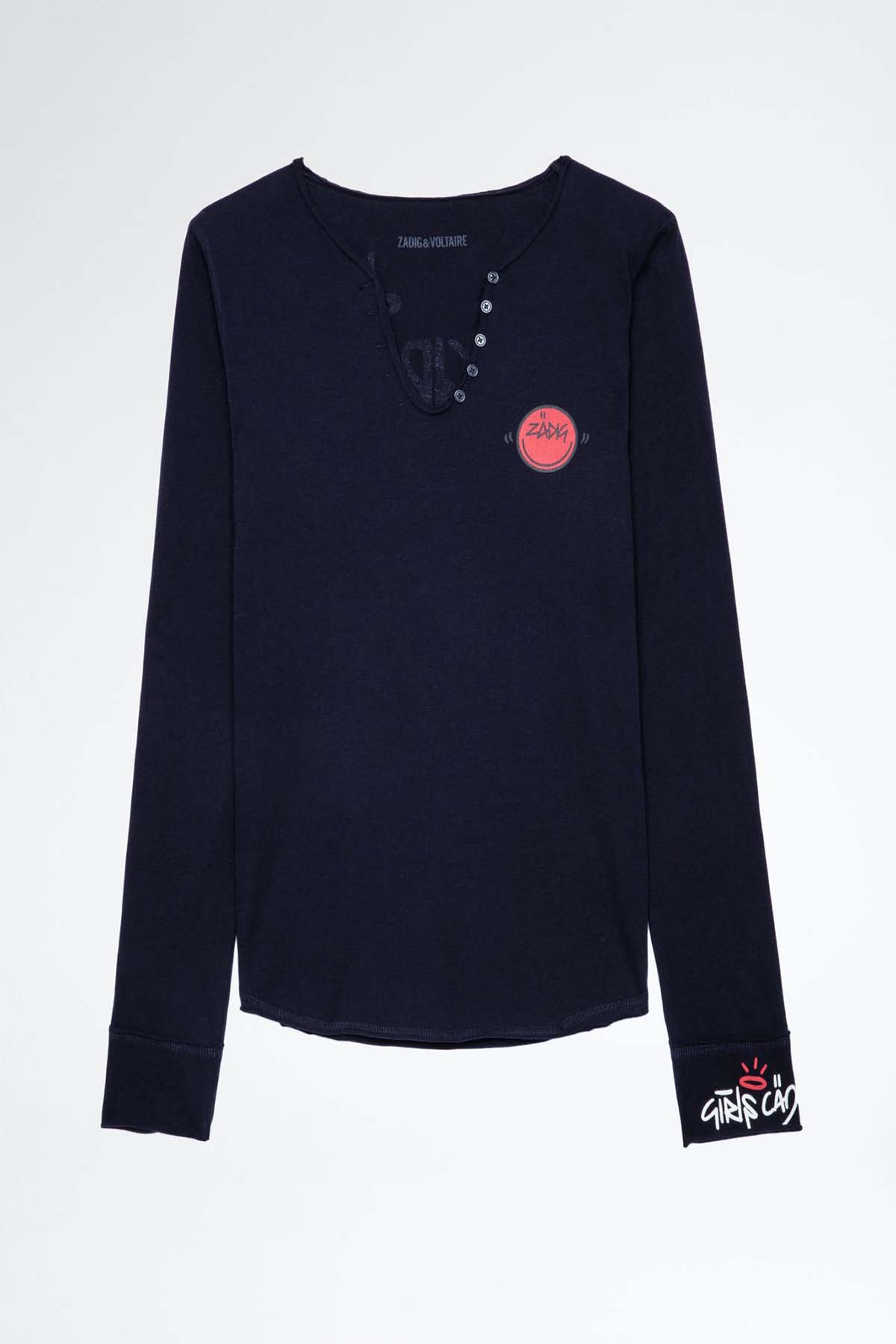 Zadig & Voltaire Sırtı Baskılı Uzun Kollu T-shirt-Libas Trendy Fashion Store