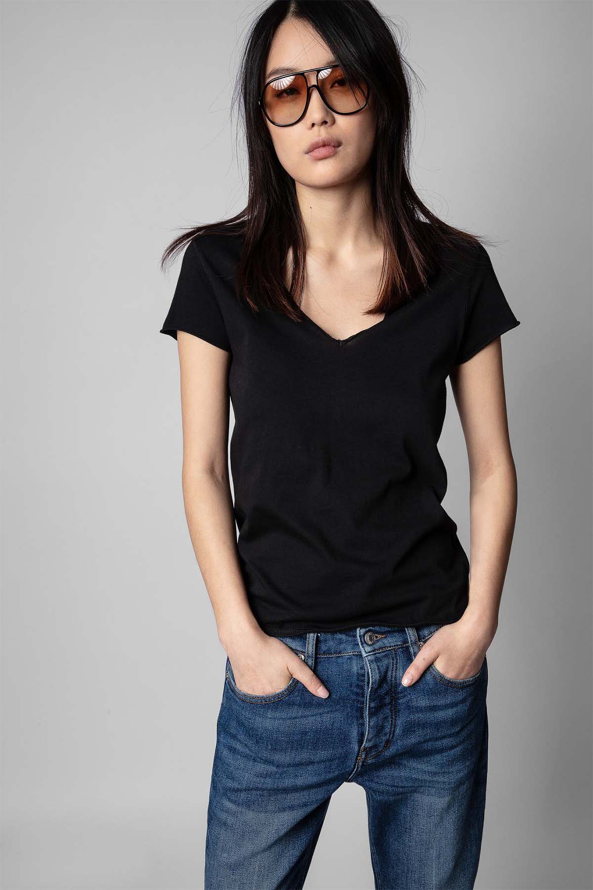 Zadig & Voltaire Sırtta Nakış Logolu T-shirt-Libas Trendy Fashion Store