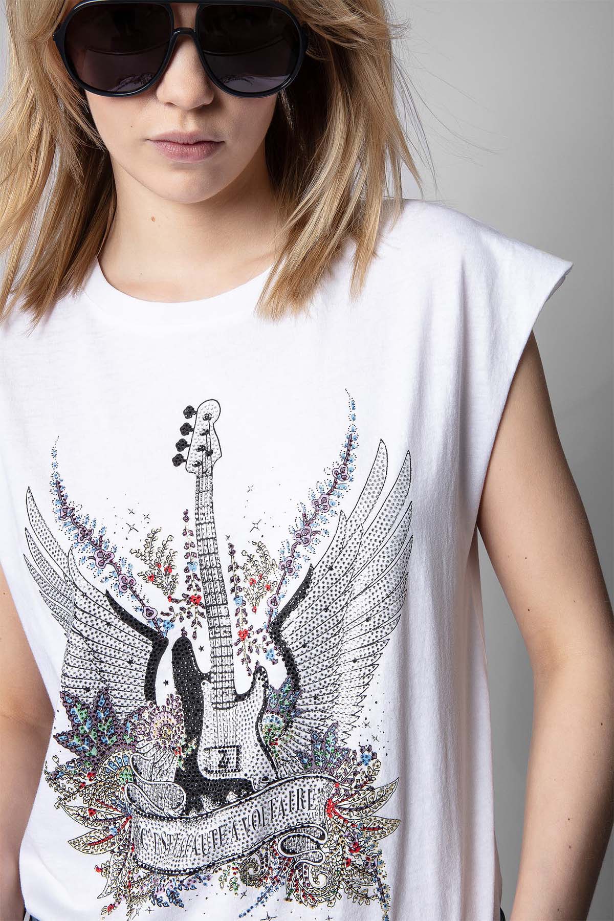 Zadig & Voltaire Yuvarlak Yaka Baskılı T-shirt-Libas Trendy Fashion Store