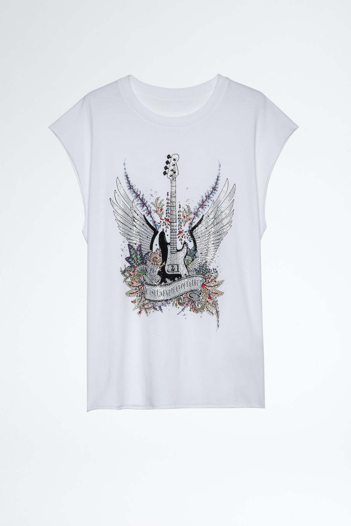 Zadig & Voltaire Yuvarlak Yaka Baskılı T-shirt-Libas Trendy Fashion Store