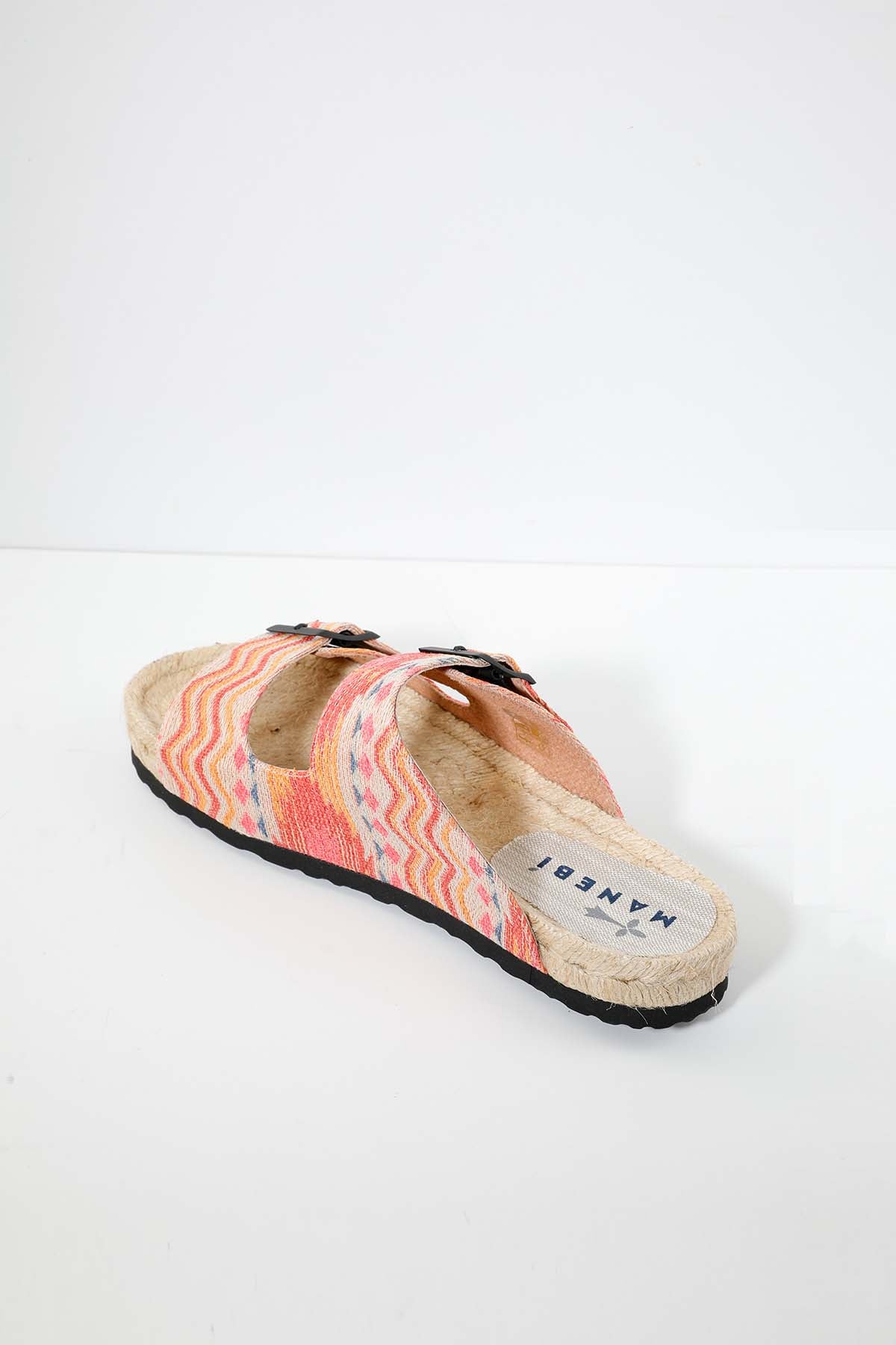 Manebi Tulum Hasır Detaylı Tokalı Terlik-Libas Trendy Fashion Store