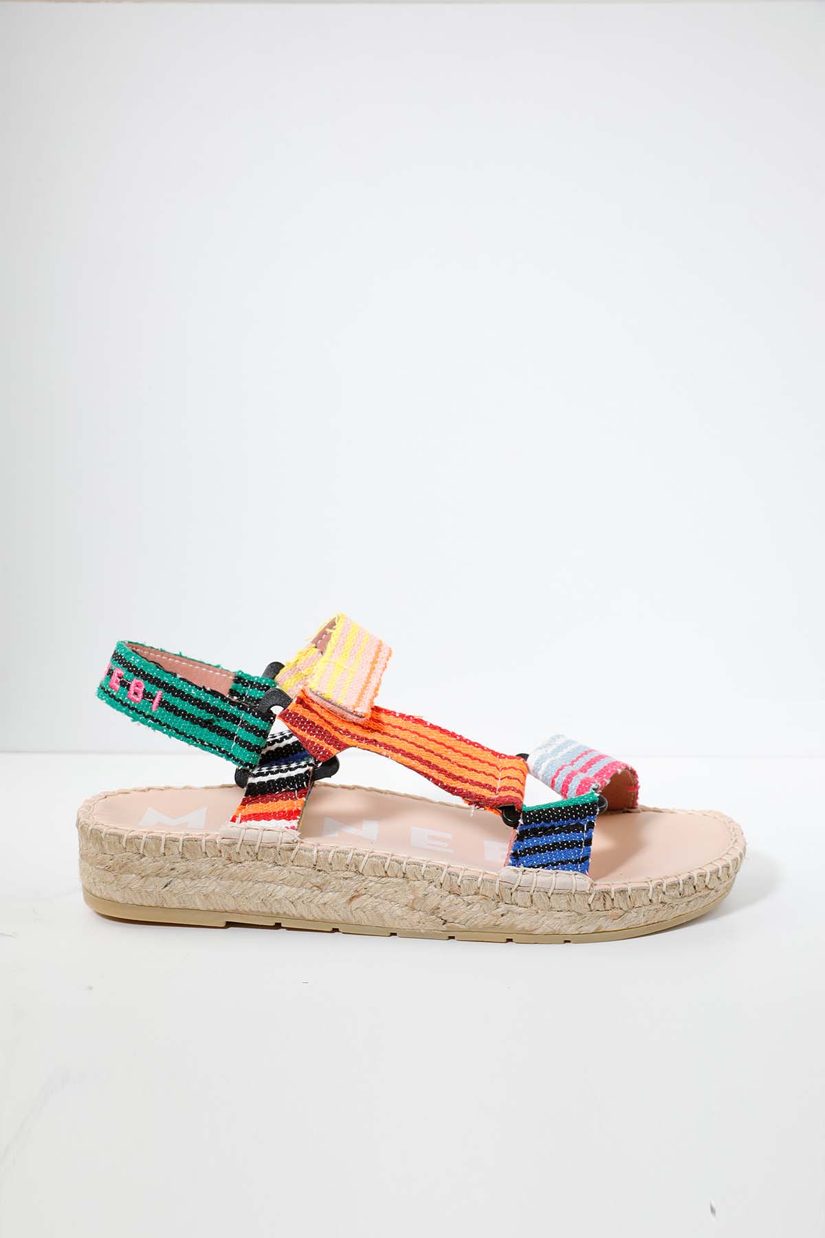 Manebi Tulum Cırt Cırt Bantlı Renkli Desenli Sandalet-Libas Trendy Fashion Store