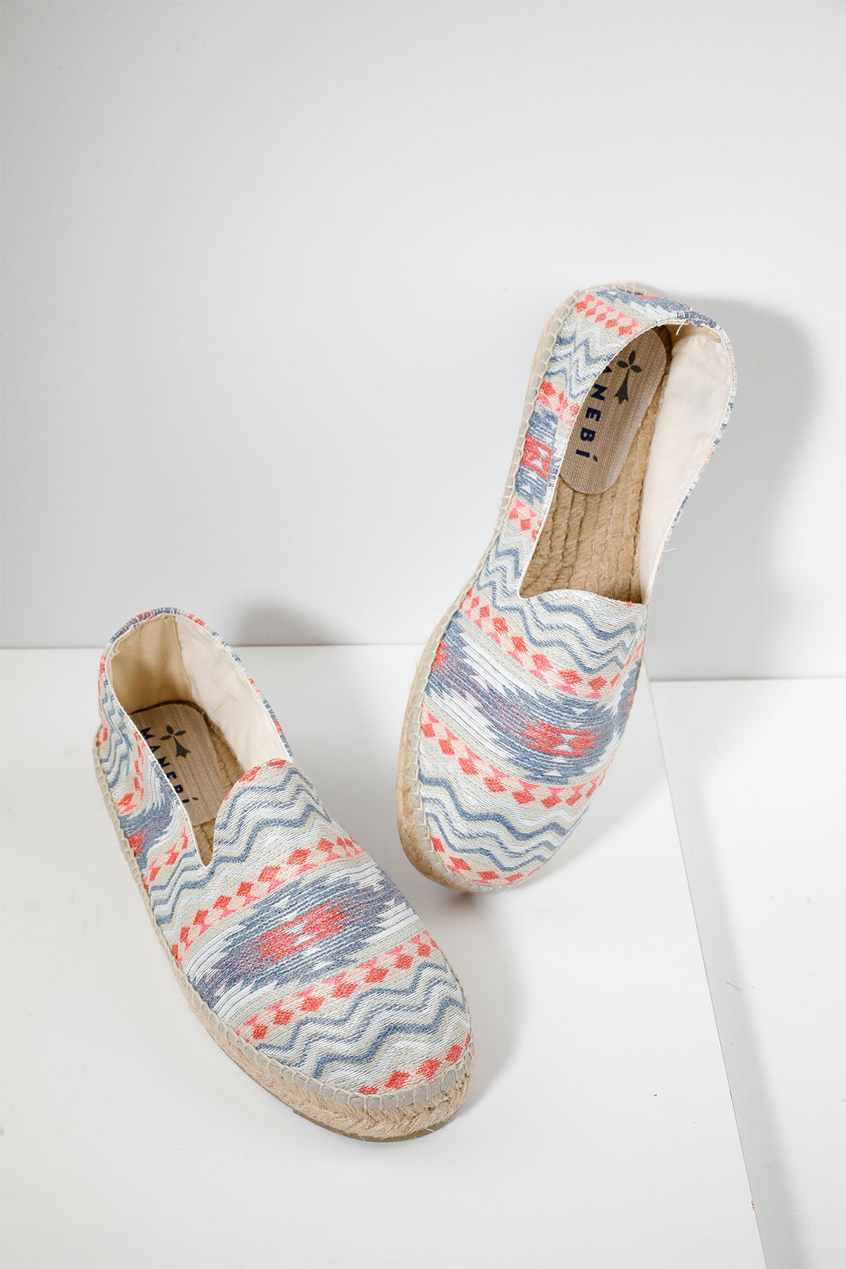 Manebi Tulum Renkli Desenli Espadril-Libas Trendy Fashion Store