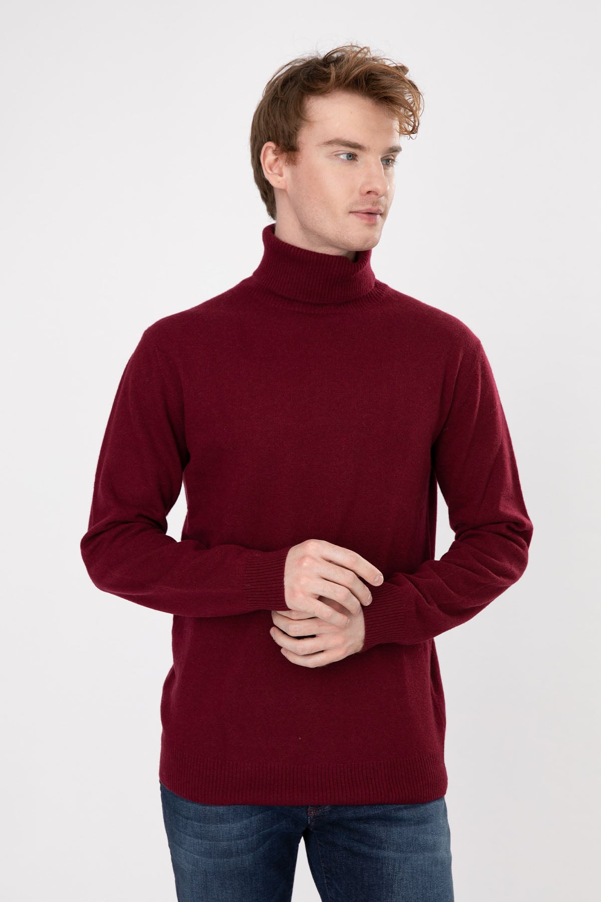 Manifattura Balıkçı Yaka İnce Örgü Kaşmirli Yün Triko-Libas Trendy Fashion Store