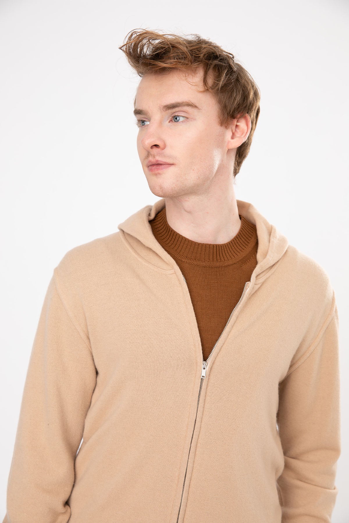 Manifattura Kapüşonlu Kaşmirli Yün Triko Ceket-Libas Trendy Fashion Store