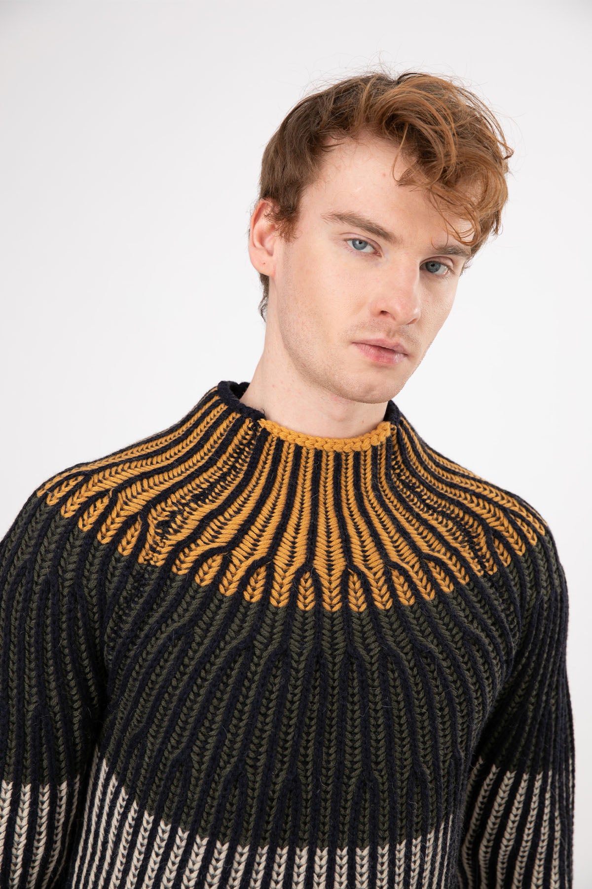 Manifattura Yarım Balıkçı Yaka Örgü Yün Triko-Libas Trendy Fashion Store