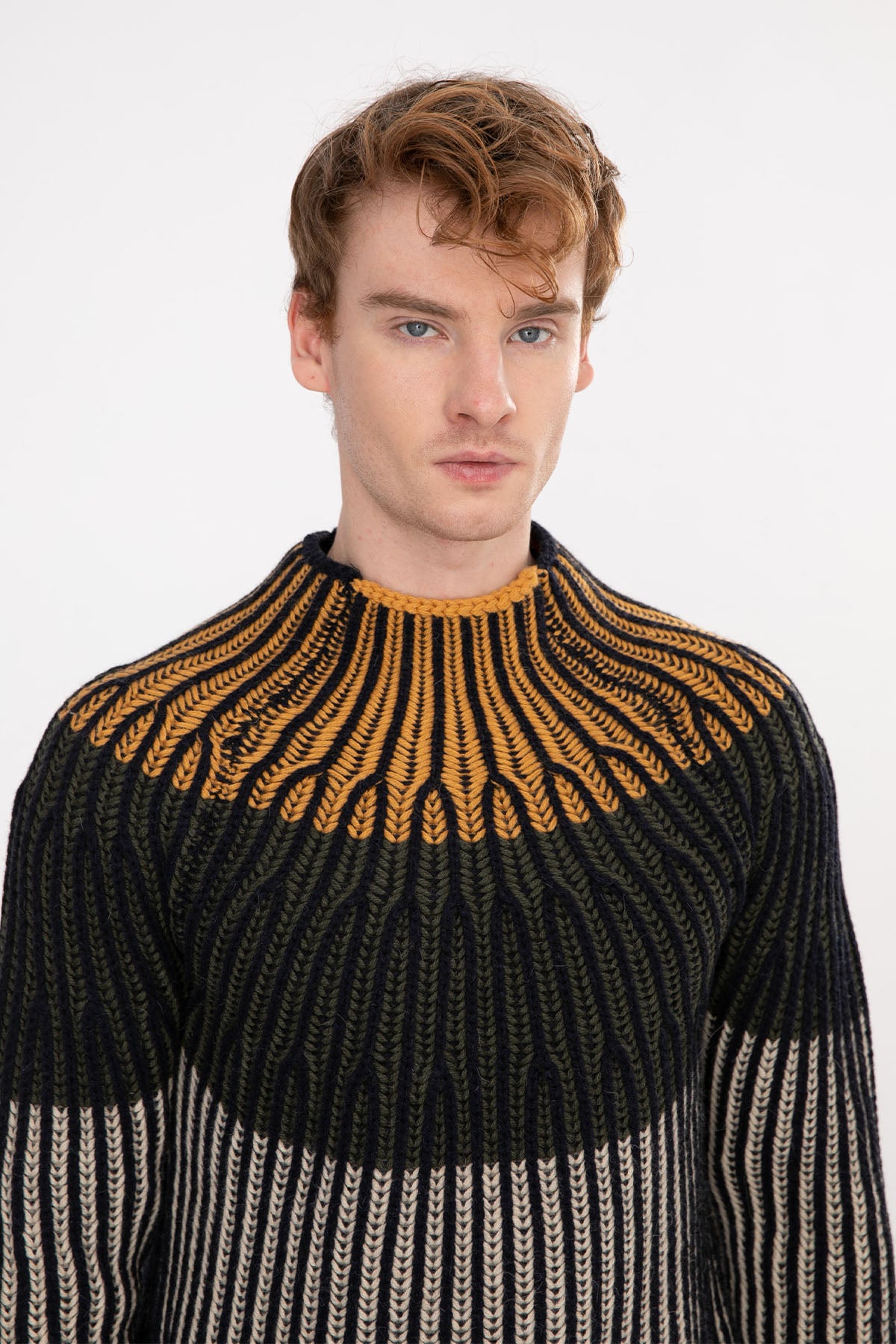 Manifattura Yarım Balıkçı Yaka Örgü Yün Triko-Libas Trendy Fashion Store