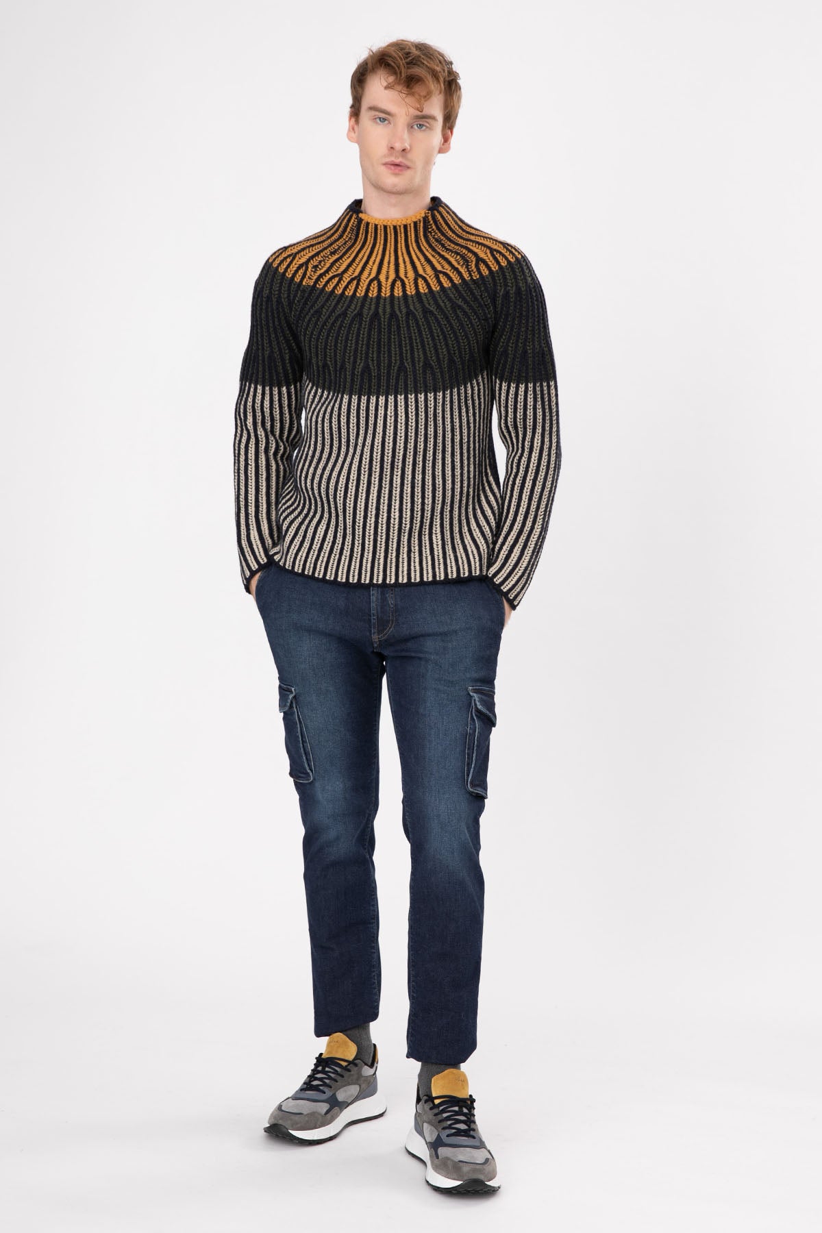 Manifattura Yarım Balıkçı Yaka Örgü Yün Triko-Libas Trendy Fashion Store