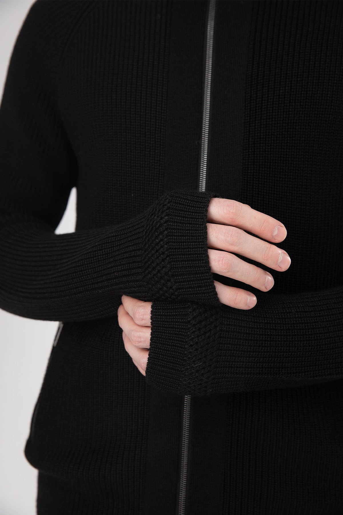 Manifattura Örgü Yün Fermuarlı Triko Ceket-Libas Trendy Fashion Store