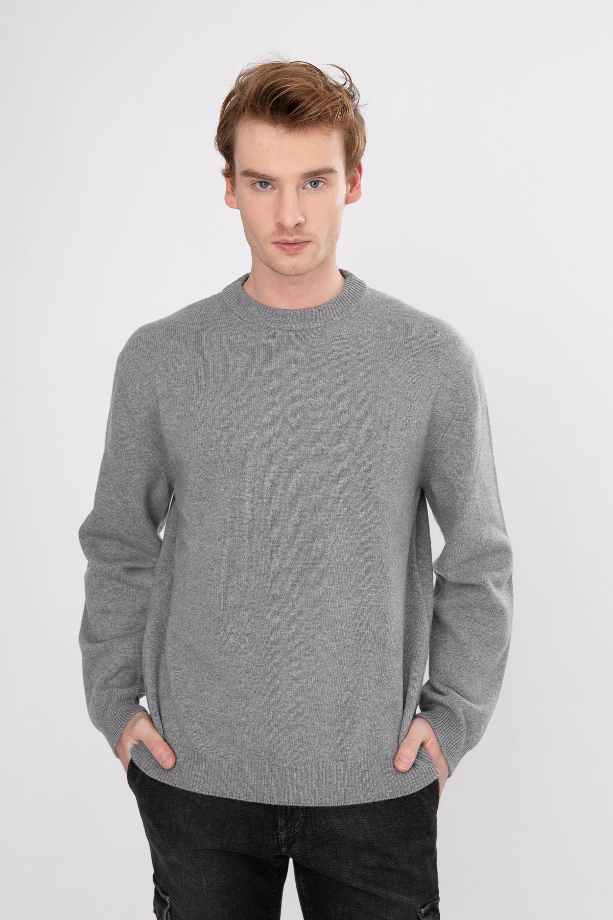 Manifattura Yuvarlak Yaka Kaşmirli Yün Triko-Libas Trendy Fashion Store