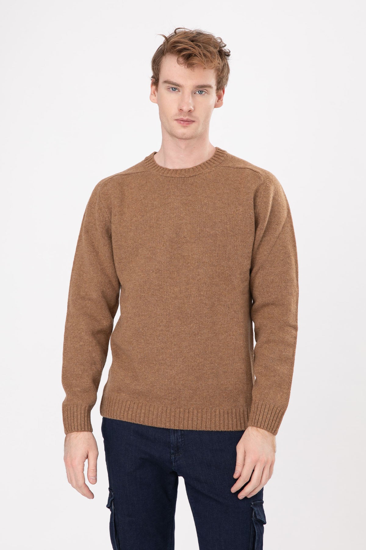 Manifattura Yuvarlak Yaka Örgü Yün Triko-Libas Trendy Fashion Store