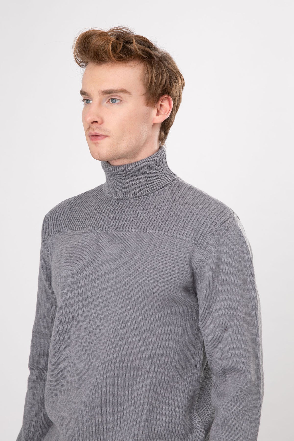 Manifattura Balıkçı Yaka Örgü Yün Triko-Libas Trendy Fashion Store