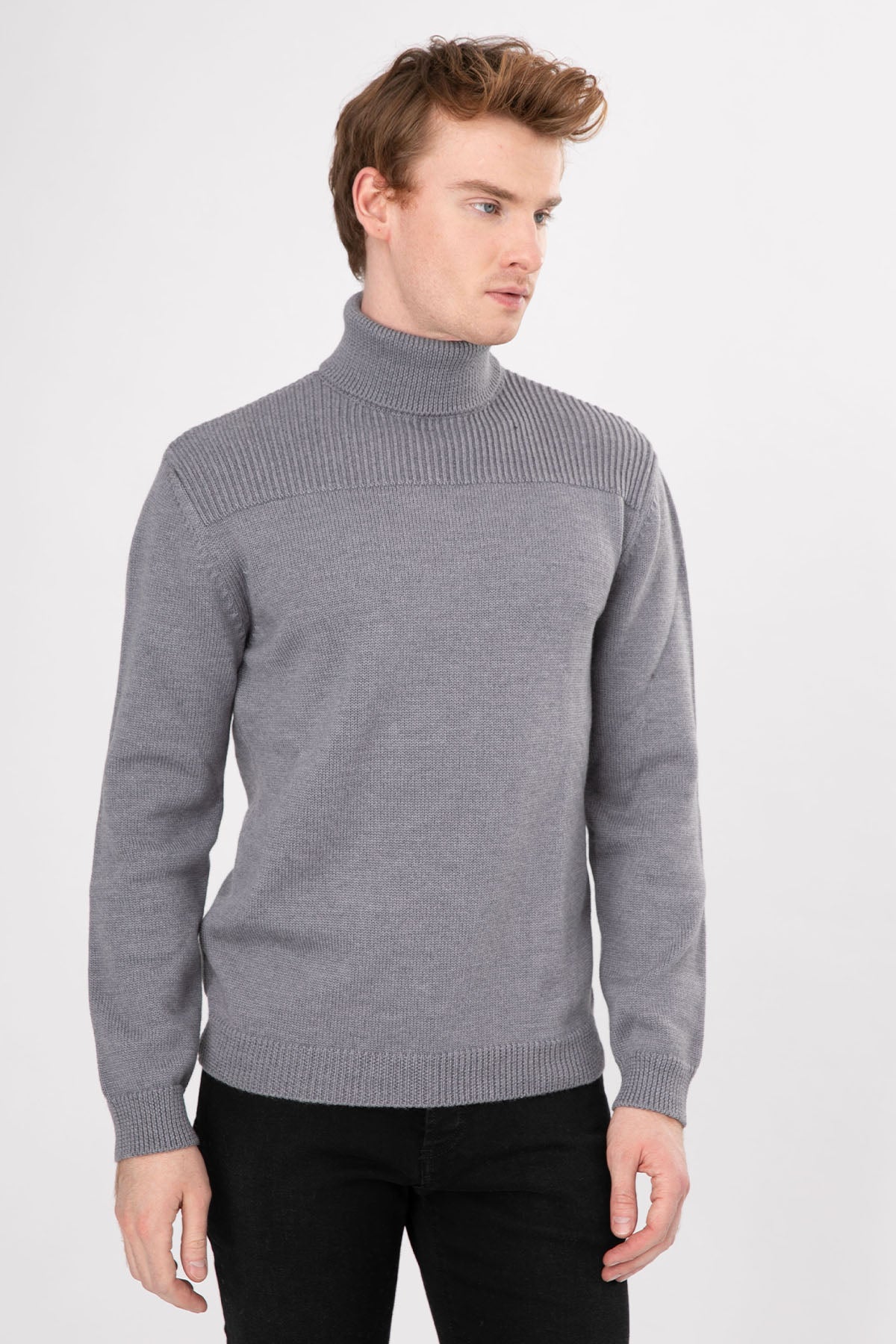 Manifattura Balıkçı Yaka Örgü Yün Triko-Libas Trendy Fashion Store