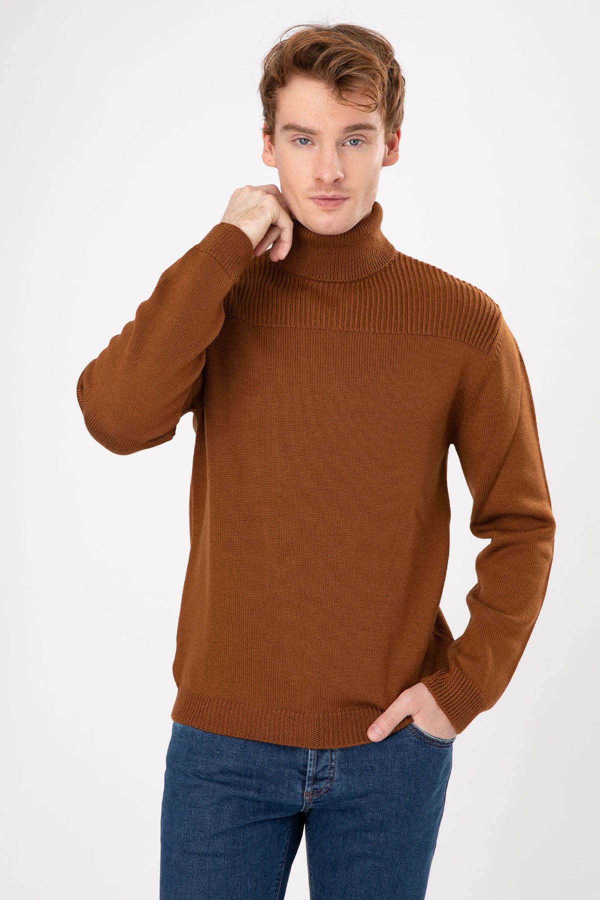 Manifattura Balıkçı Yaka Örgü Yün Triko-Libas Trendy Fashion Store