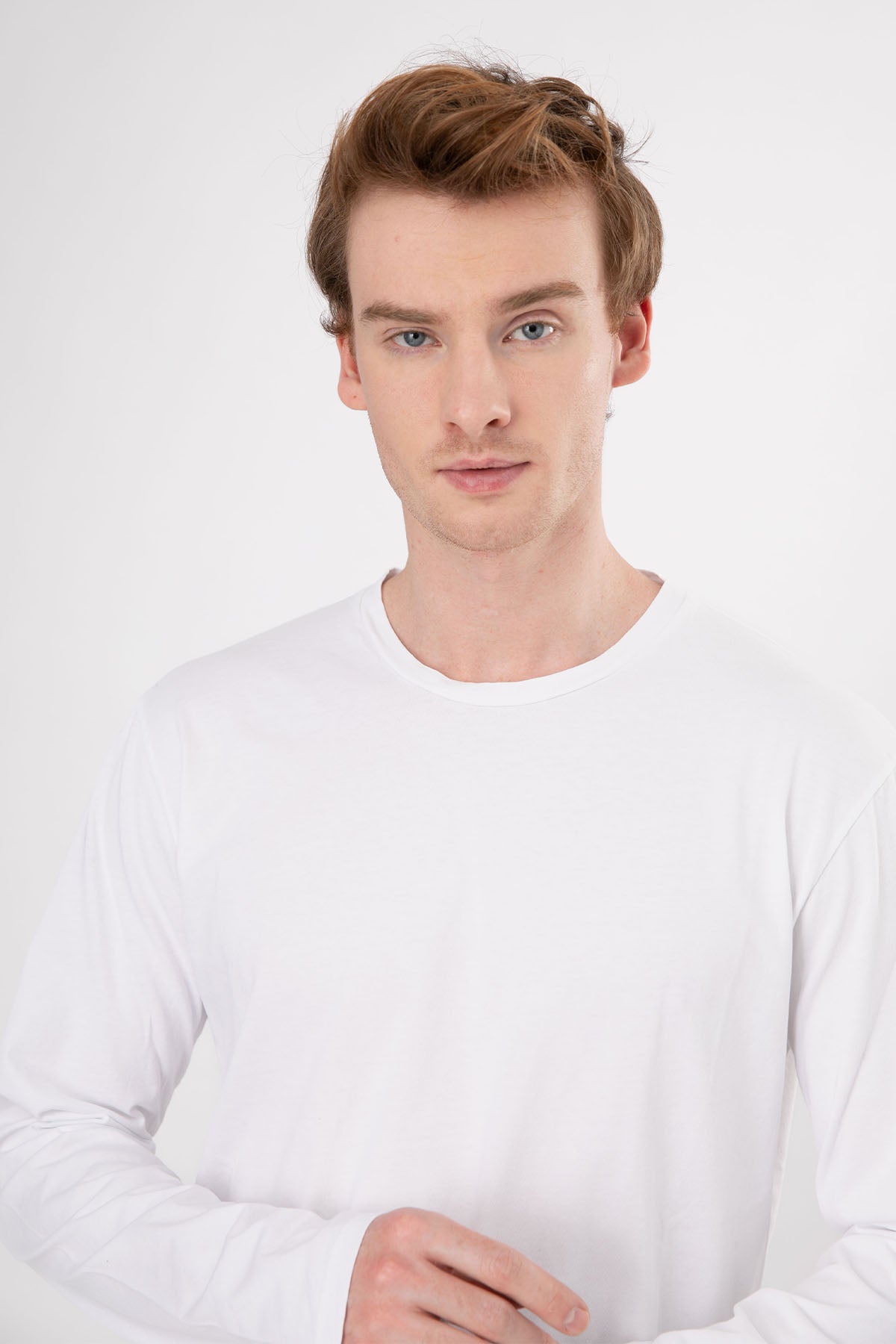 Manifattura Yuvarlak Yaka Uzun Kollu T-shirt-Libas Trendy Fashion Store