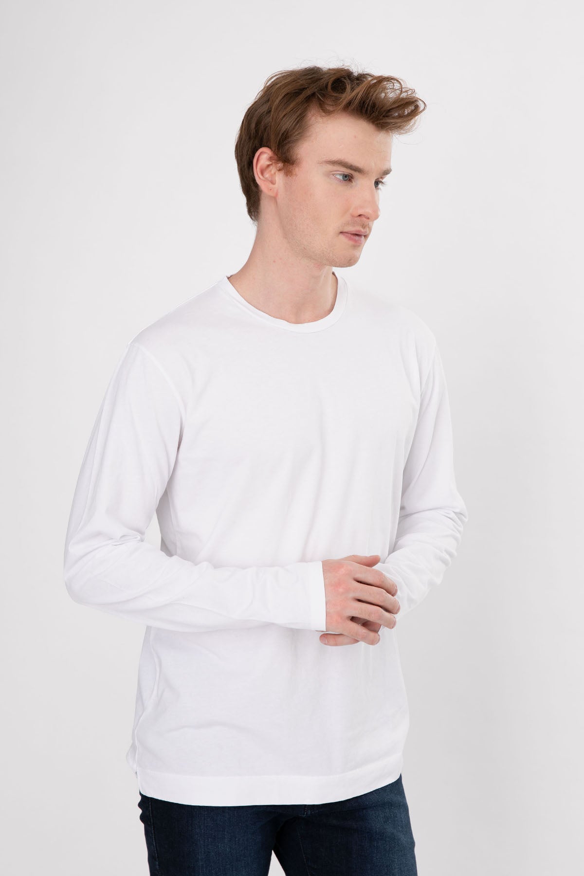 Manifattura Yuvarlak Yaka Uzun Kollu T-shirt-Libas Trendy Fashion Store