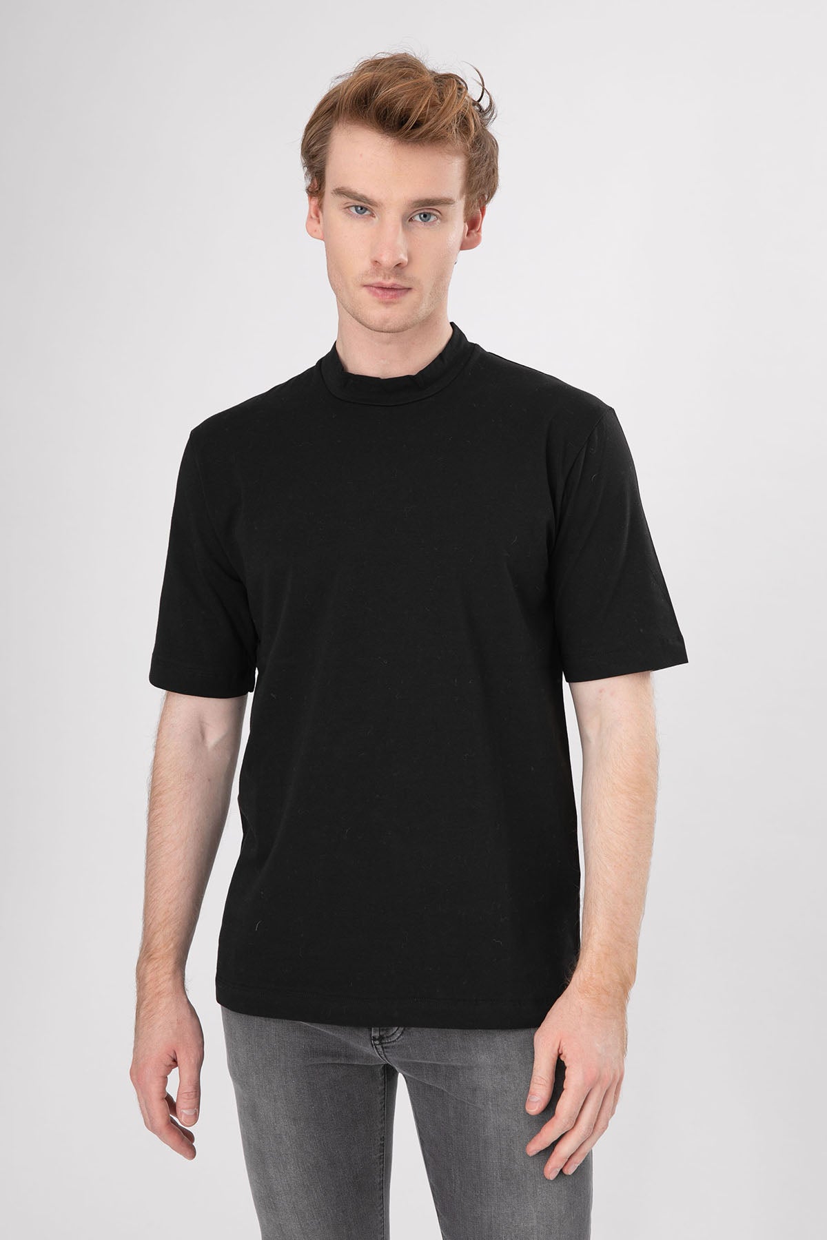 Manifattura Yuvarlak Yaka Streç T-shirt-Libas Trendy Fashion Store