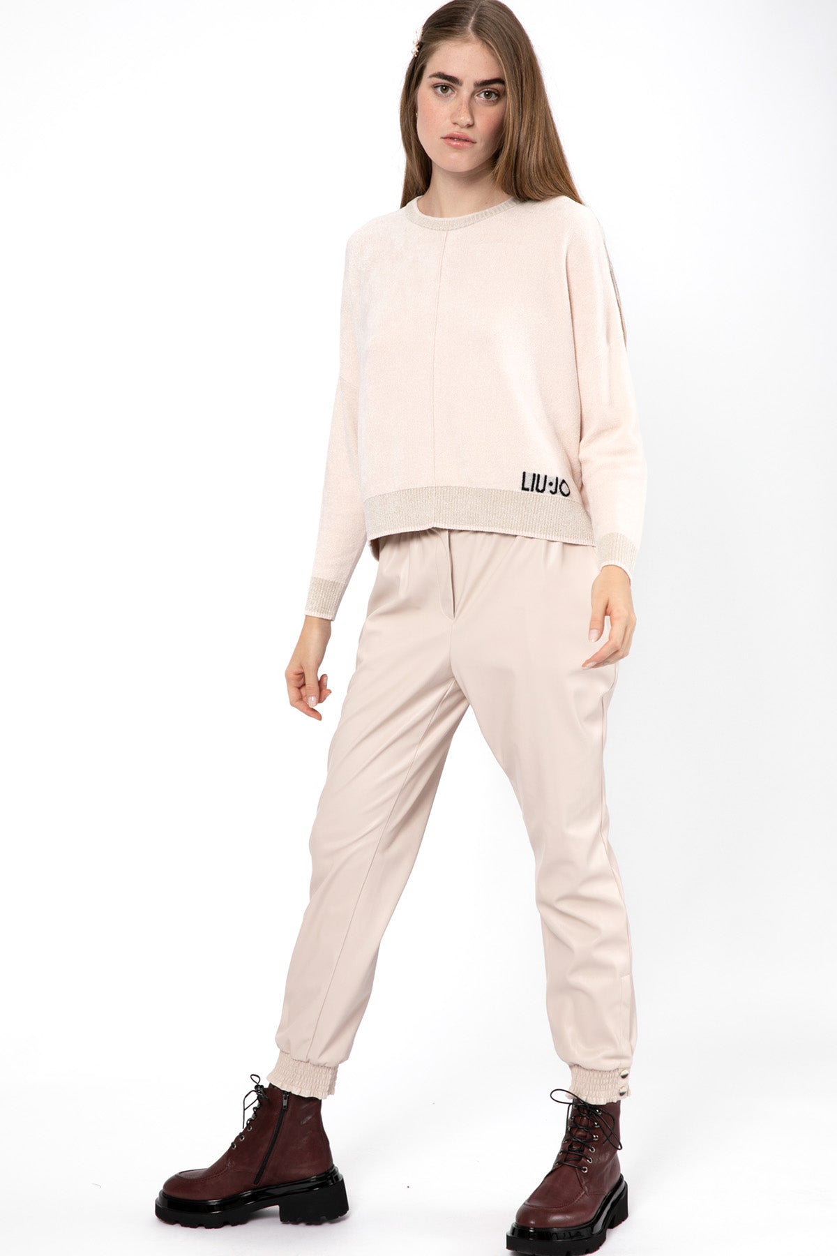 Liu Jo Yuvarlak Yaka Logolu Triko-Libas Trendy Fashion Store