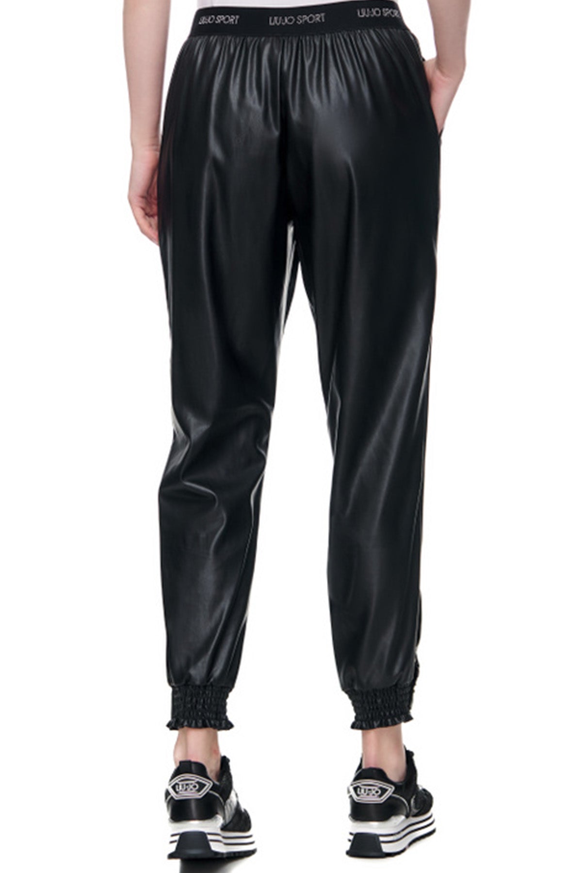 Liu Jo Beli Lastikli Deri Eşofman Altı-Libas Trendy Fashion Store