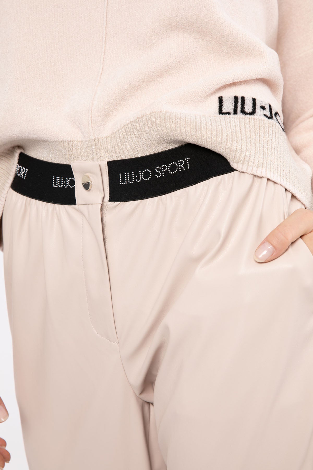 Liu Jo Beli Lastikli Deri Eşofman Altı-Libas Trendy Fashion Store