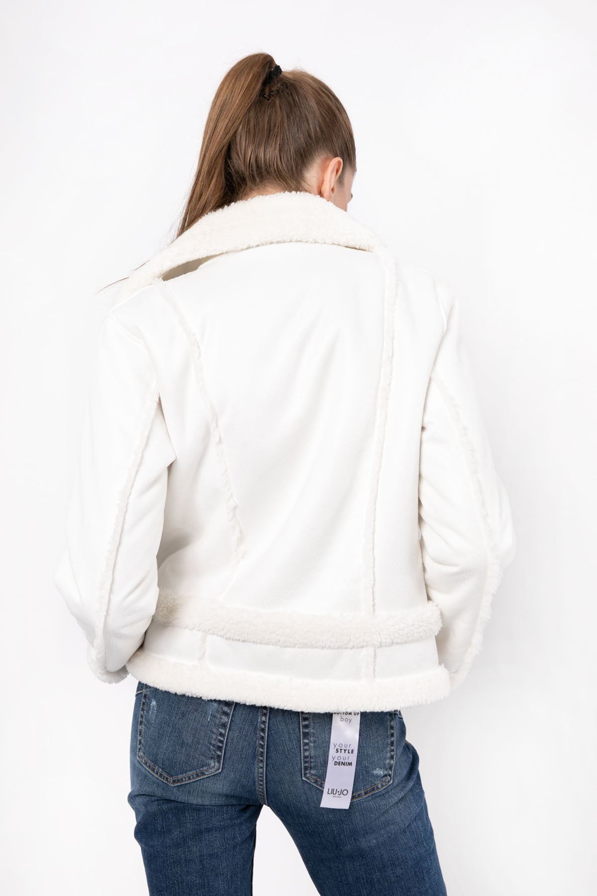 Liu Jo Deri Kürk Yakalı Mont-Libas Trendy Fashion Store