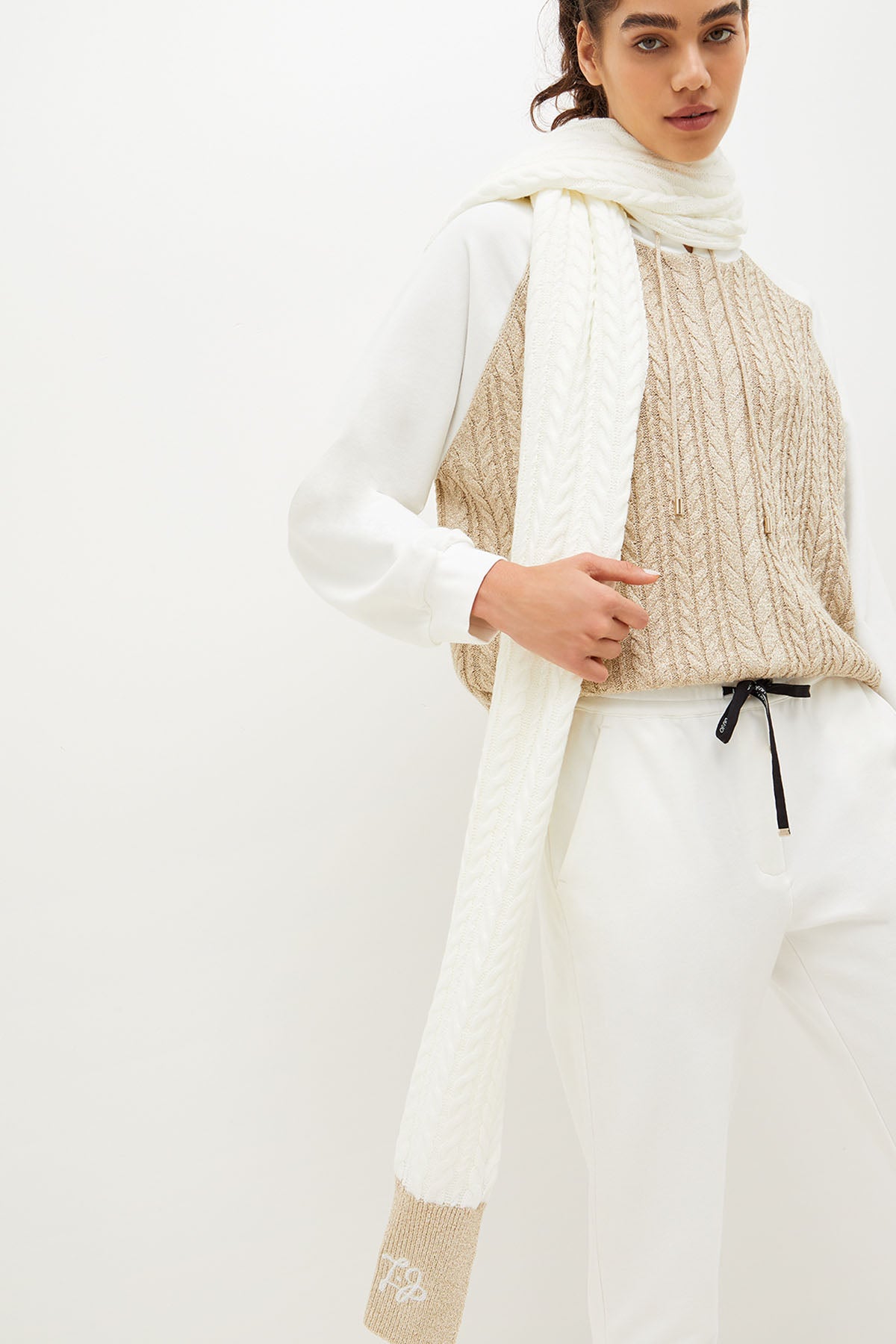 Liu Jo Renk Kombinasyonlu Saç Örgü Atkı-Libas Trendy Fashion Store