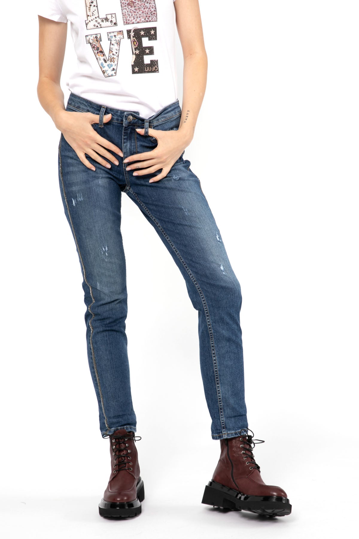 Liu Jo Precious Skinny Fit Streç Jeans-Libas Trendy Fashion Store