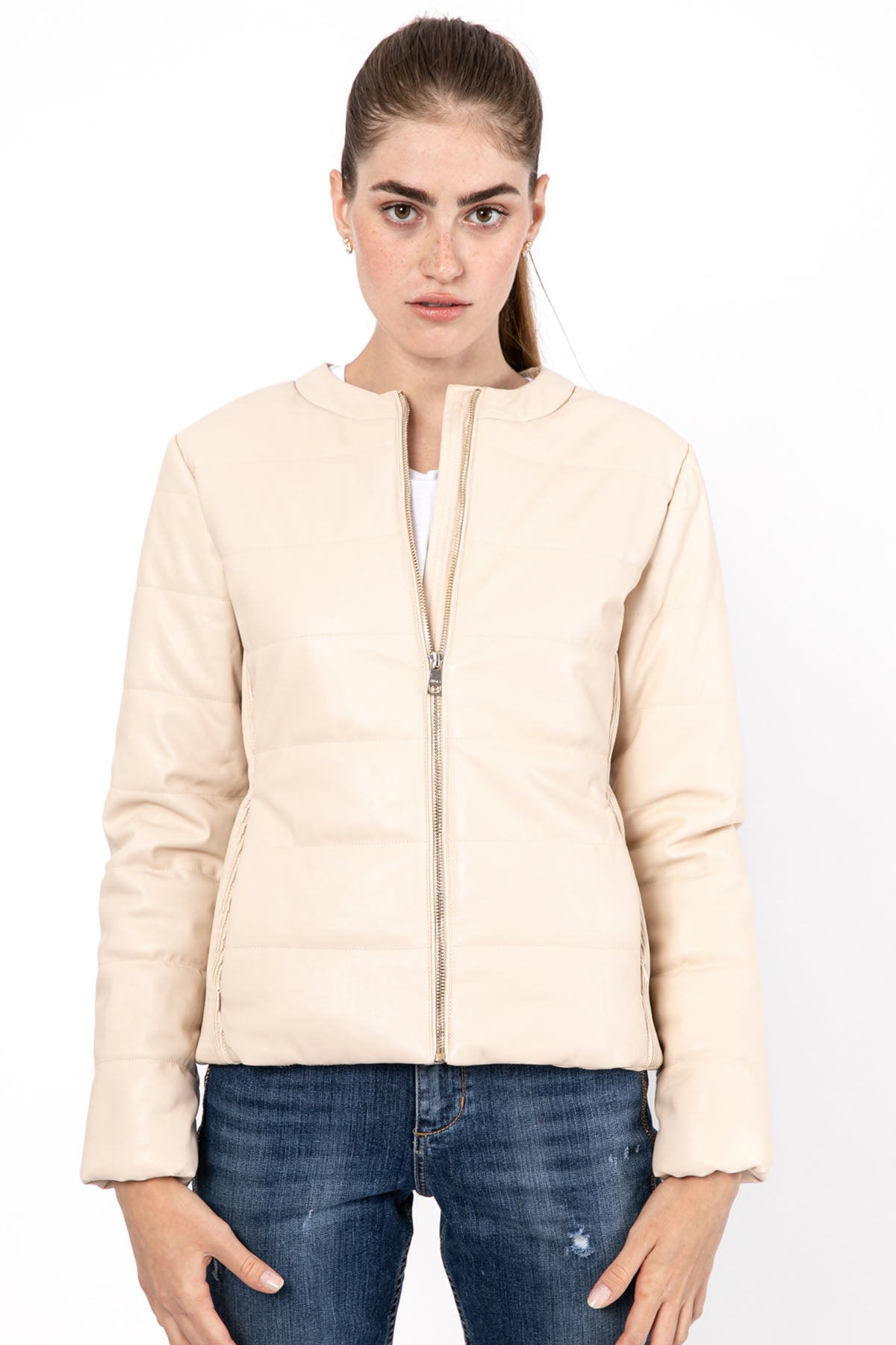 Liu Jo Oyuk Yaka Deri Ceket-Libas Trendy Fashion Store