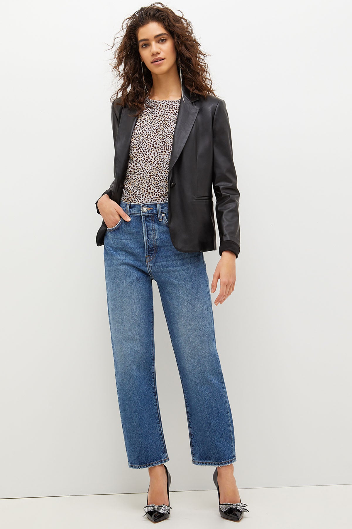 Liu Jo Tek Düğme Deri Ceket-Libas Trendy Fashion Store