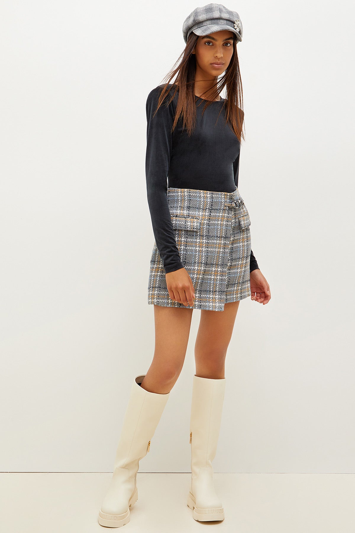 Liu Jo Yün Ekose Mini Etek-Libas Trendy Fashion Store