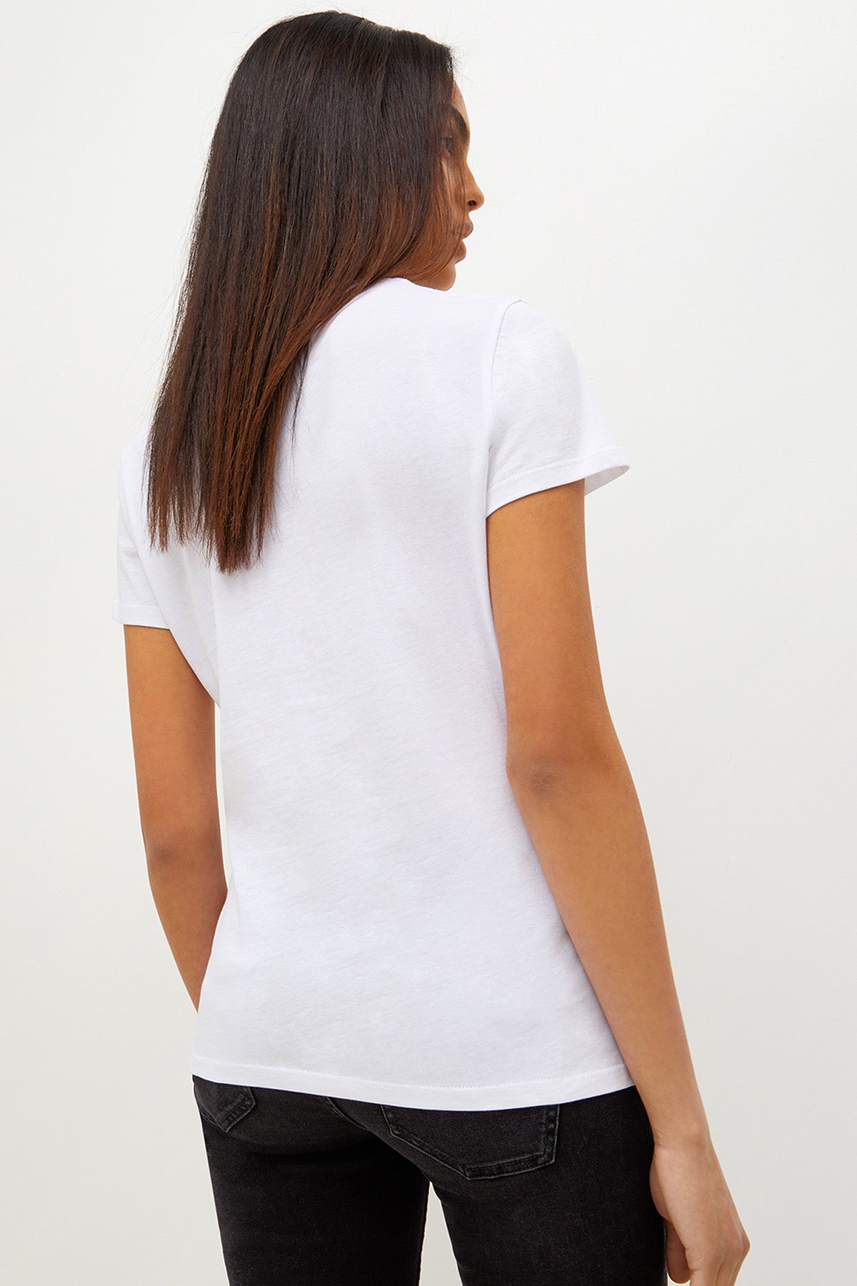 Liu Jo Yuvarlak Yaka Aksesuar Detaylı T-shirt-Libas Trendy Fashion Store