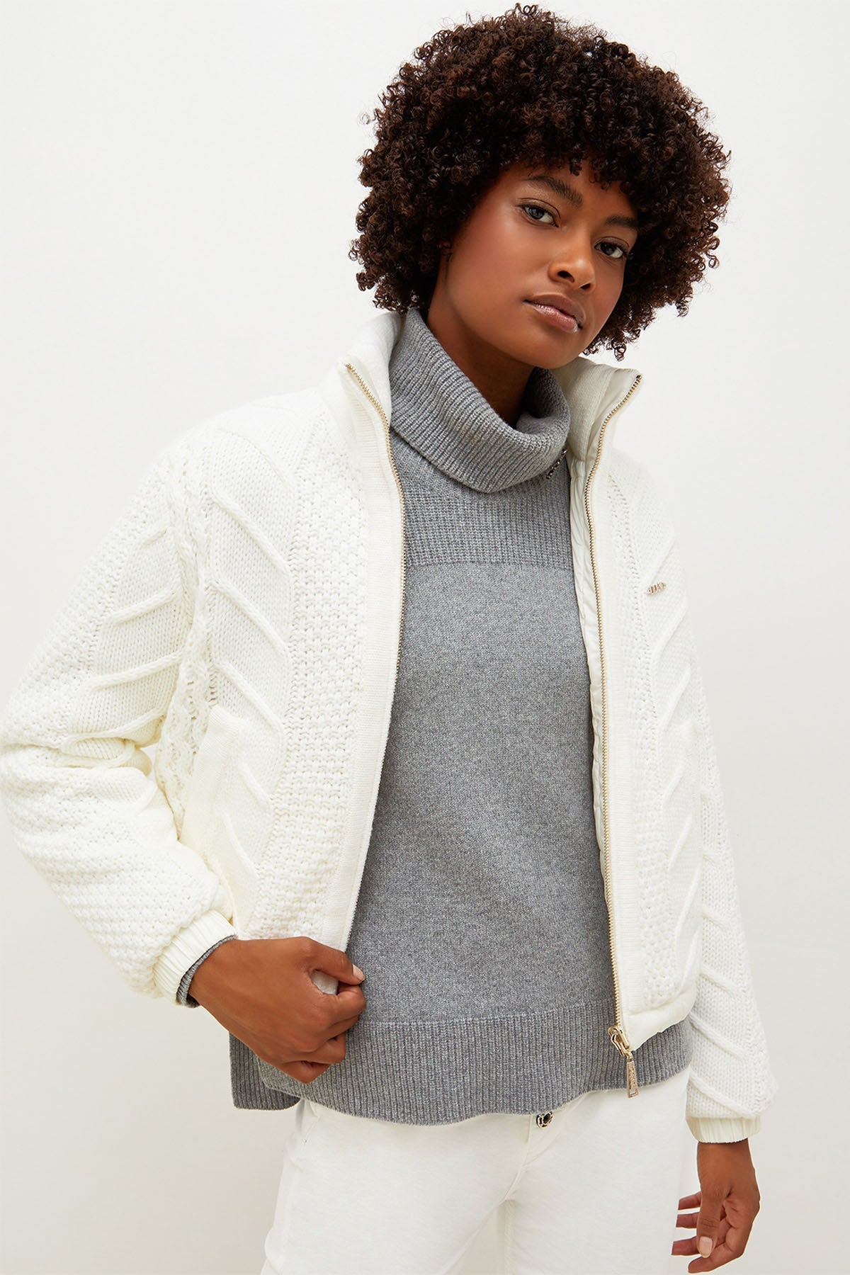 Liu Jo Dik Yaka Örgü Triko Ceket-Libas Trendy Fashion Store