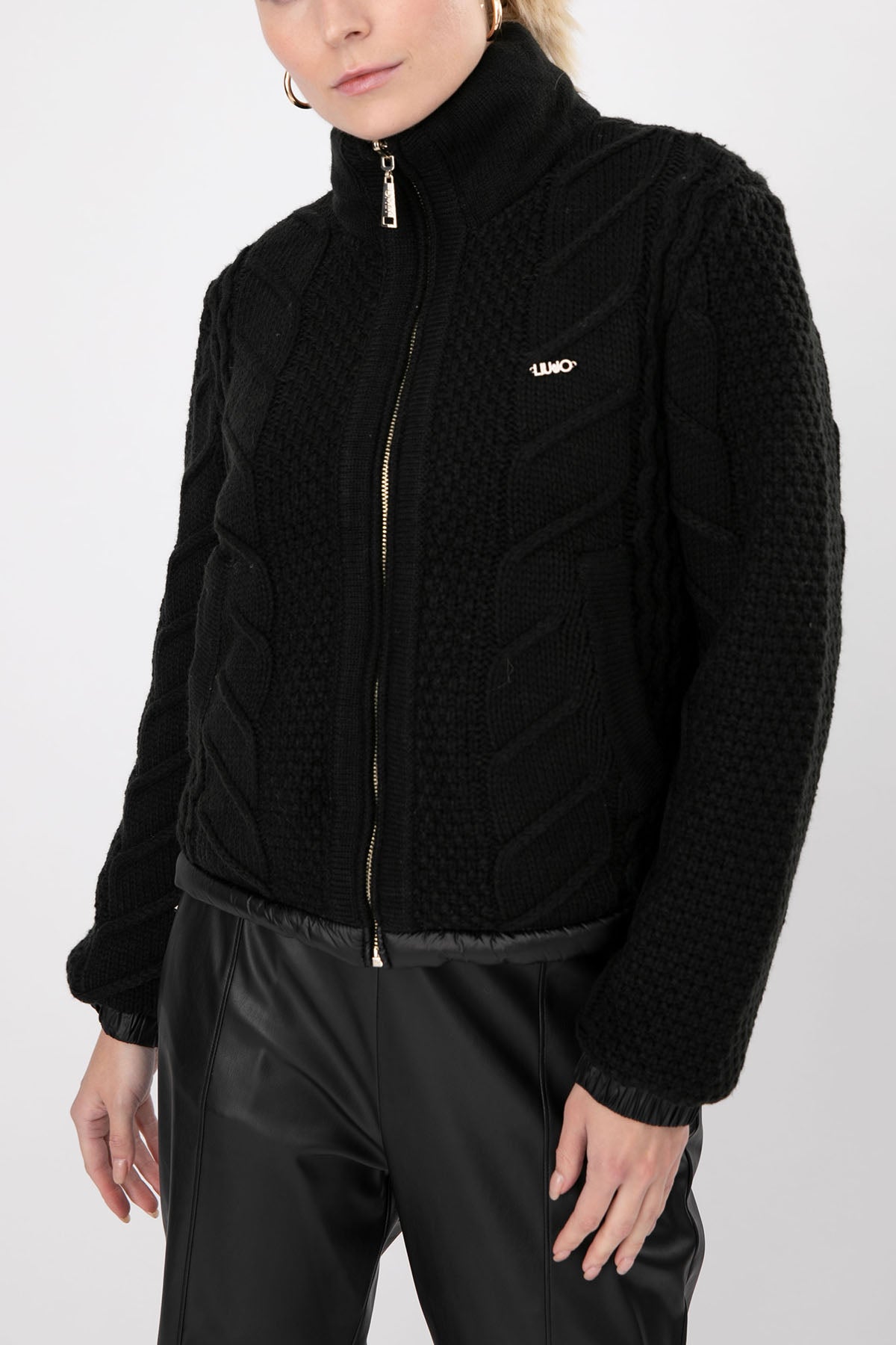 Liu Jo Çift Taraflı Dik Yaka Örgü Triko Ceket-Libas Trendy Fashion Store