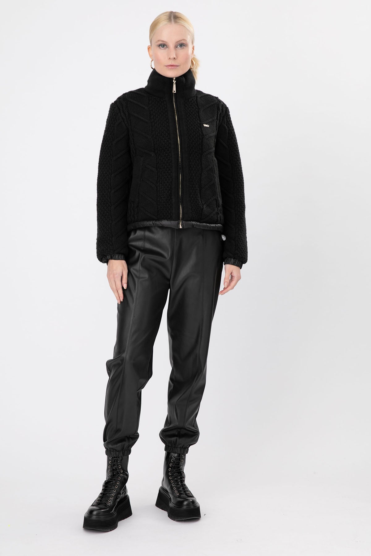 Liu Jo Çift Taraflı Dik Yaka Örgü Triko Ceket-Libas Trendy Fashion Store