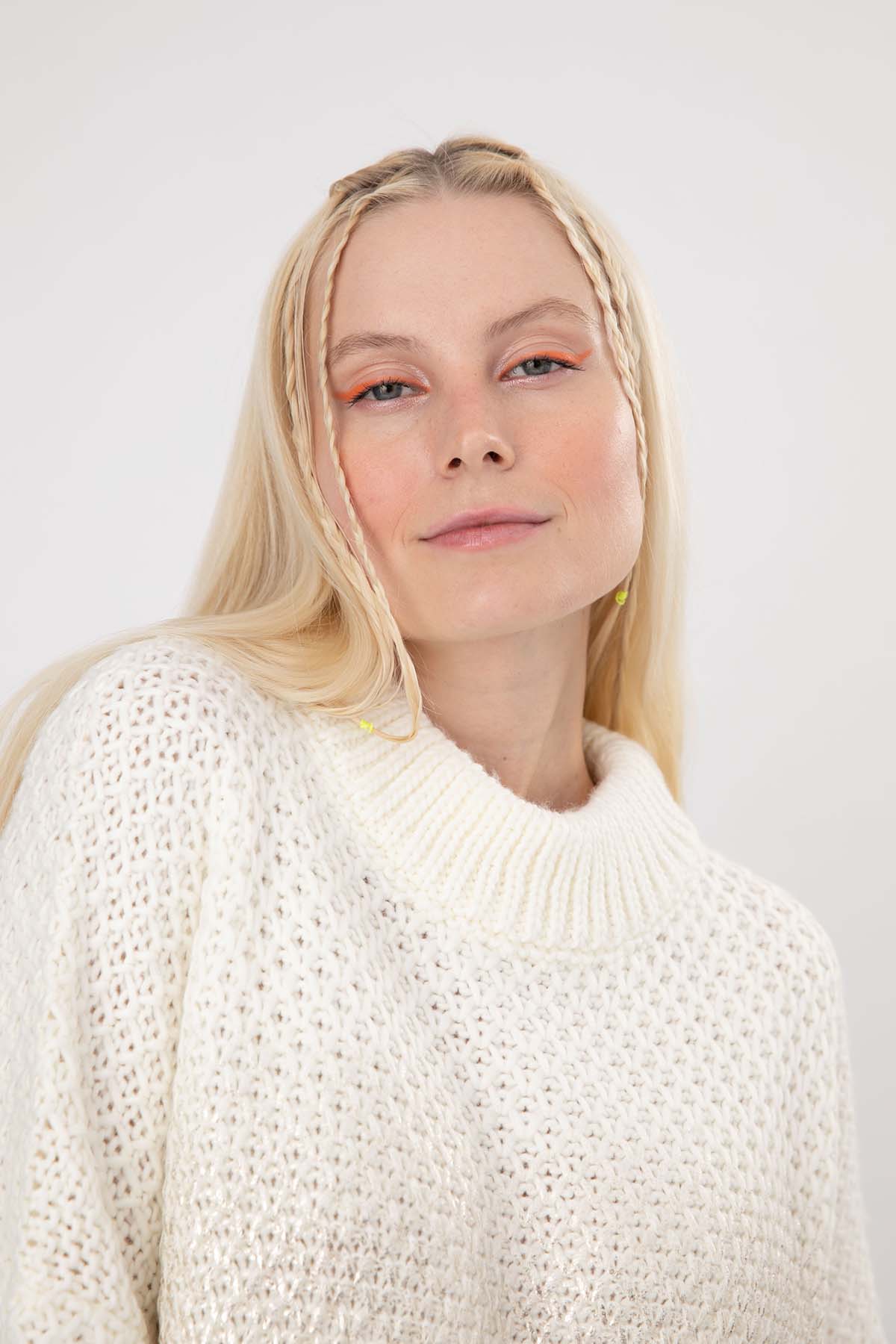 Liu Jo Geniş Kesim Metalik Örgü Yün Triko-Libas Trendy Fashion Store