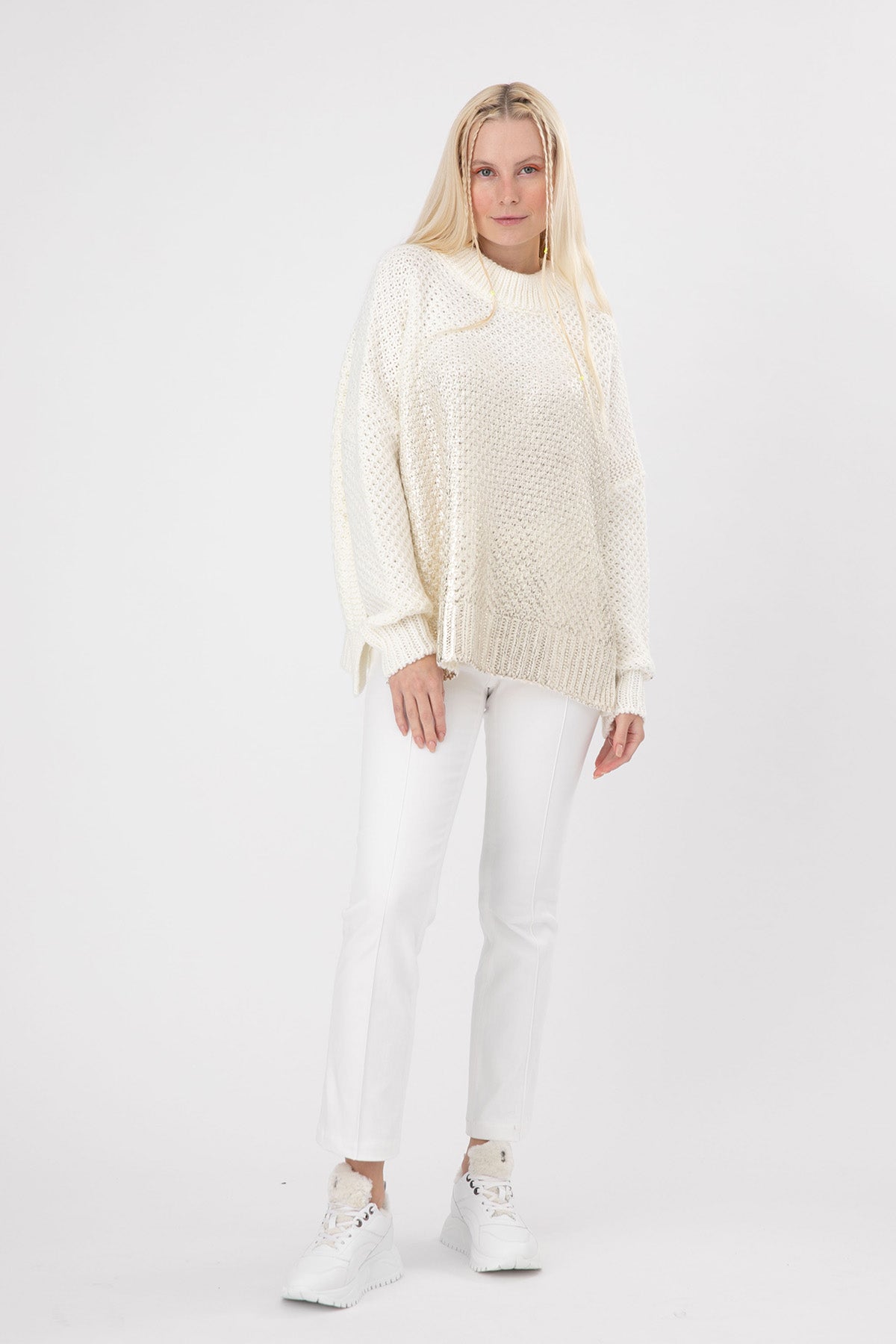 Liu Jo Geniş Kesim Metalik Örgü Yün Triko-Libas Trendy Fashion Store