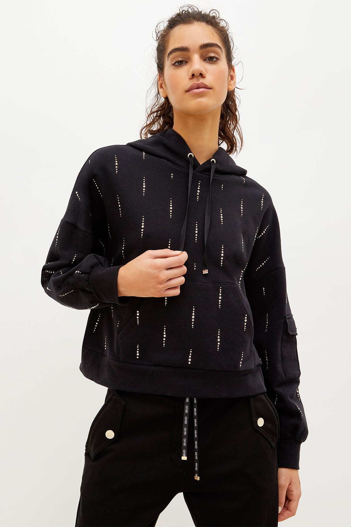 Liu Jo Metal Aksesuar Detaylı Kapüşonlu Sweatshirt-Libas Trendy Fashion Store