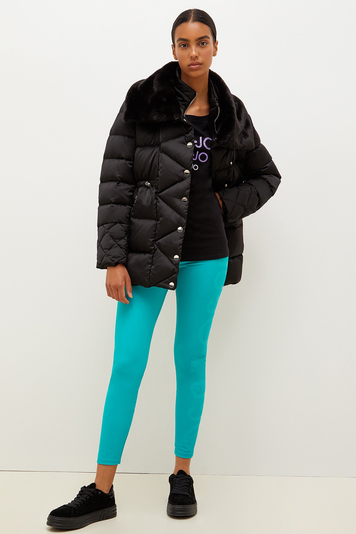 Liu Jo Kürklü Yaka Puffer Mont-Libas Trendy Fashion Store