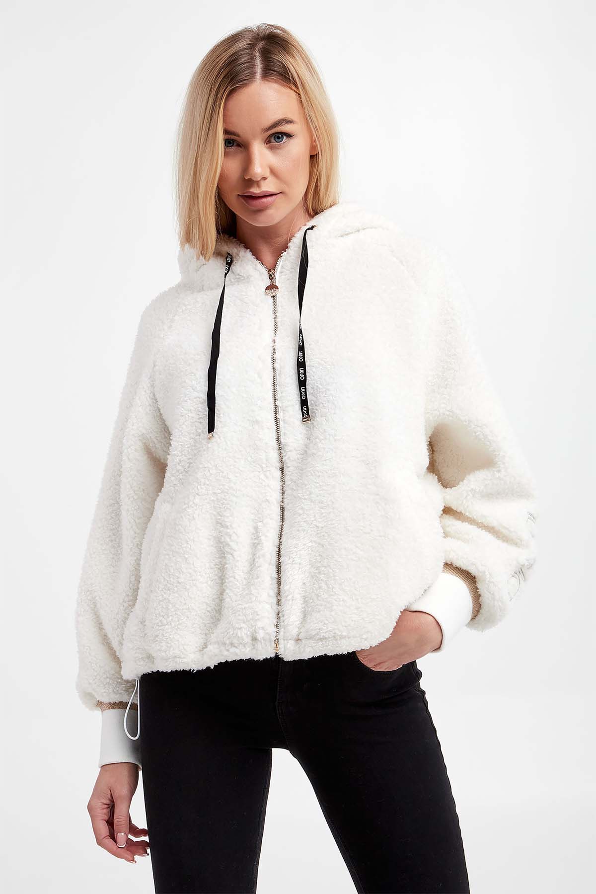 Liu Jo Kapüşonlu Polar Ceket-Libas Trendy Fashion Store