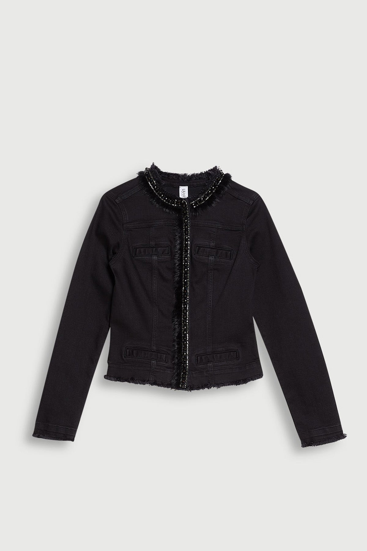 Liu Jo Zincir Aksesuarlı Streç Denim Ceket-Libas Trendy Fashion Store