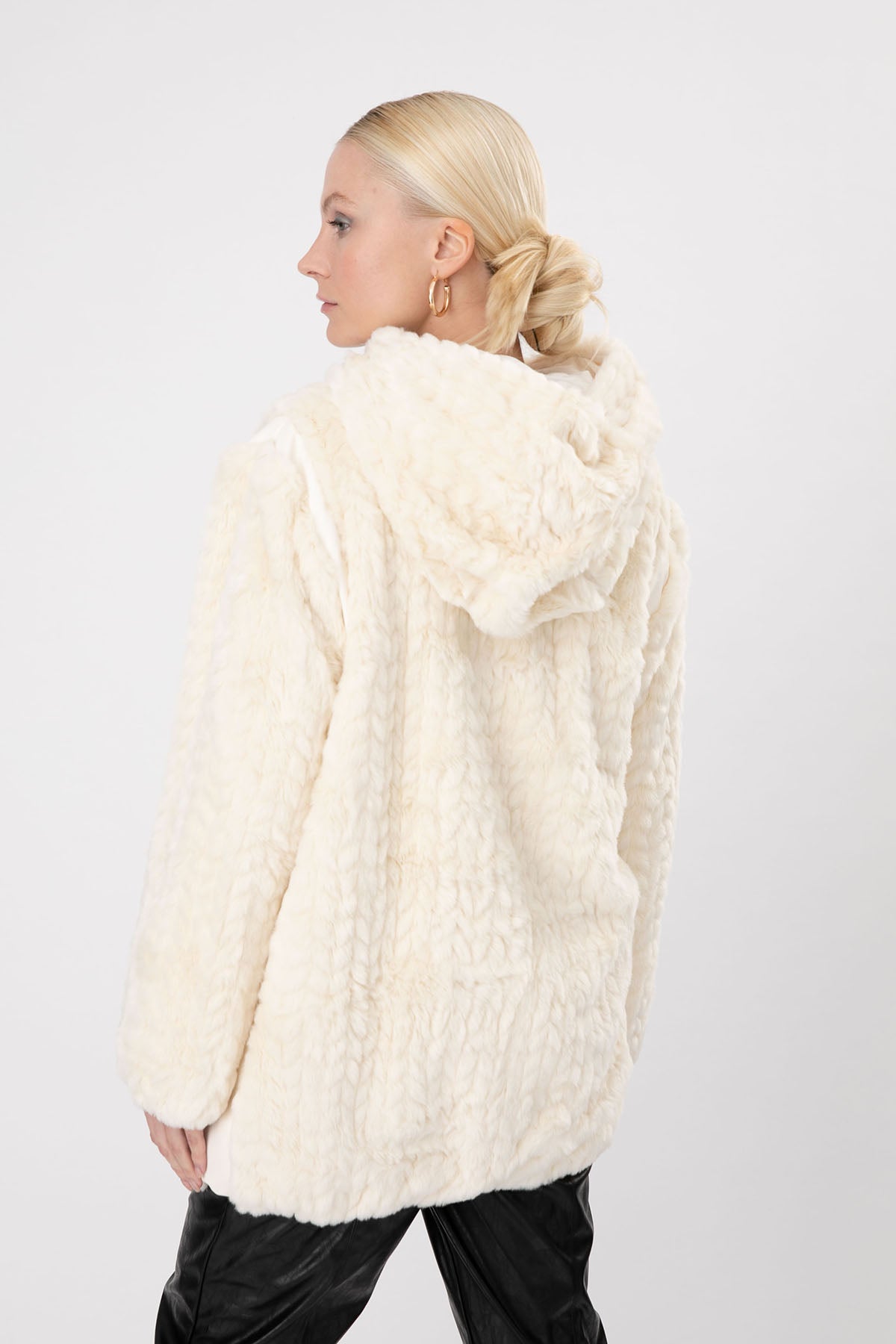 Liu Jo Kapüşonlu Peluş Ceket-Libas Trendy Fashion Store